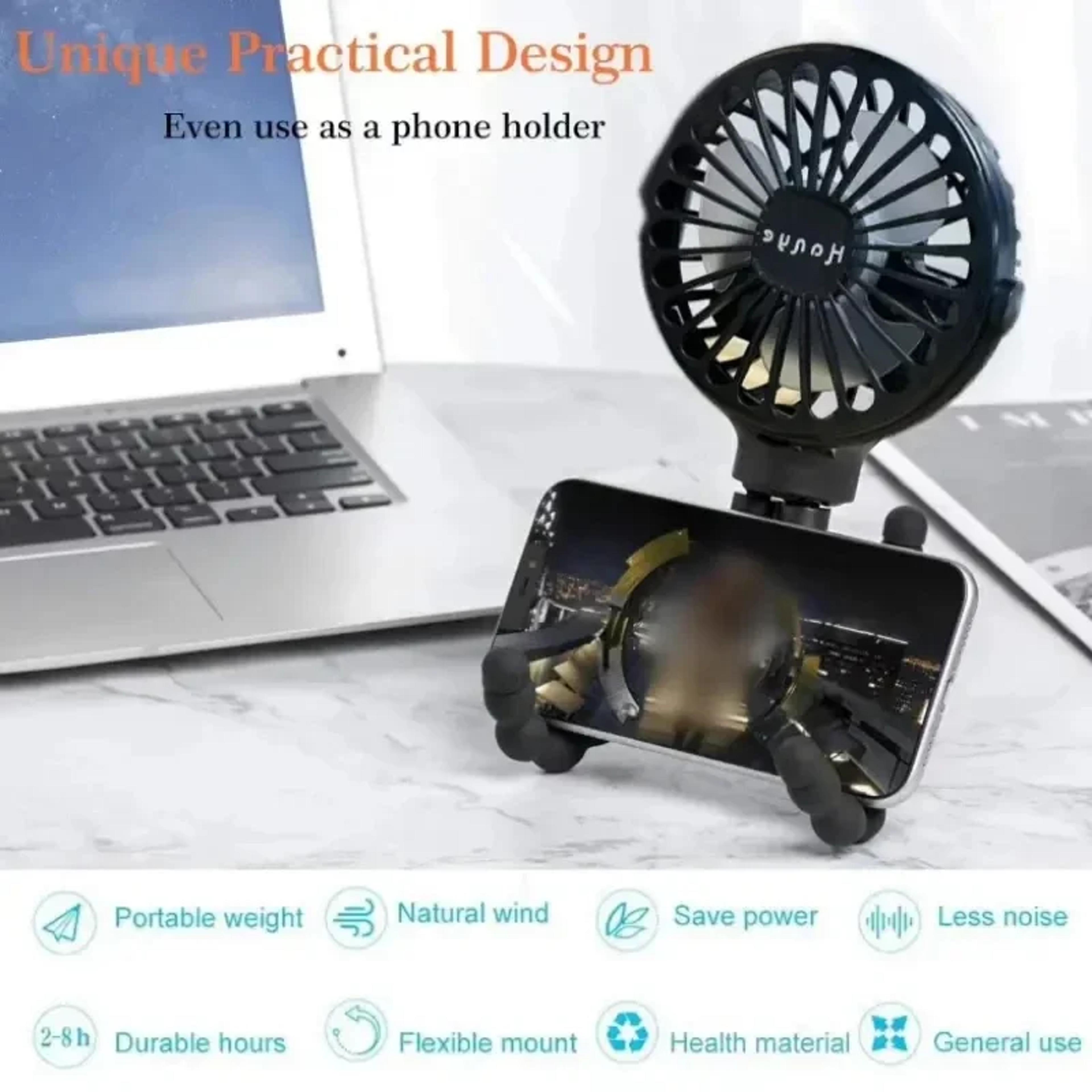 Portable USB Baby Stroller Fan Rechargeable Bladeless Handheld Cooling Fan 4