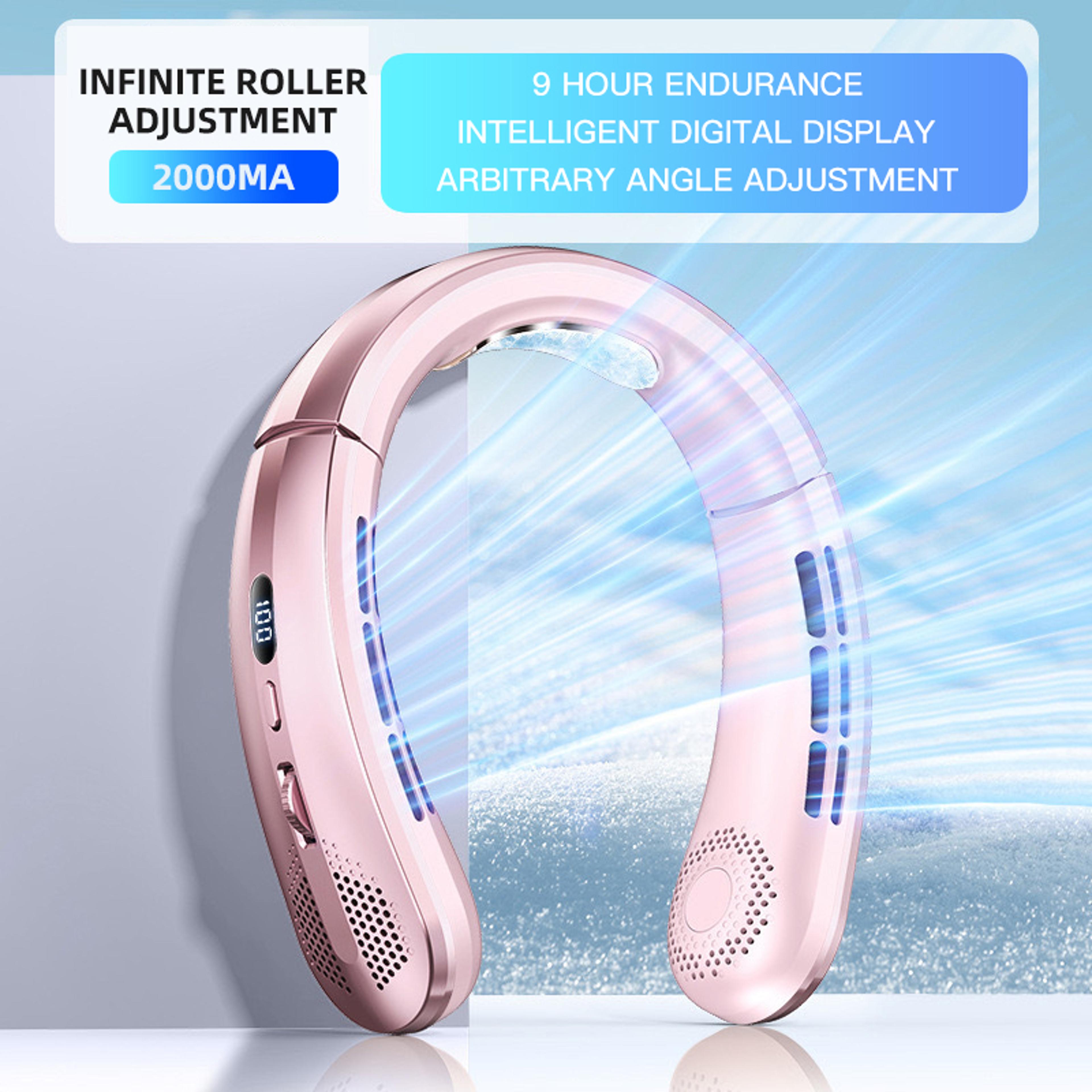 Arctic Breeze Neck Fan 8000mAh Portable Bladeless Rechargeable Cooling Fan With LED Display 6