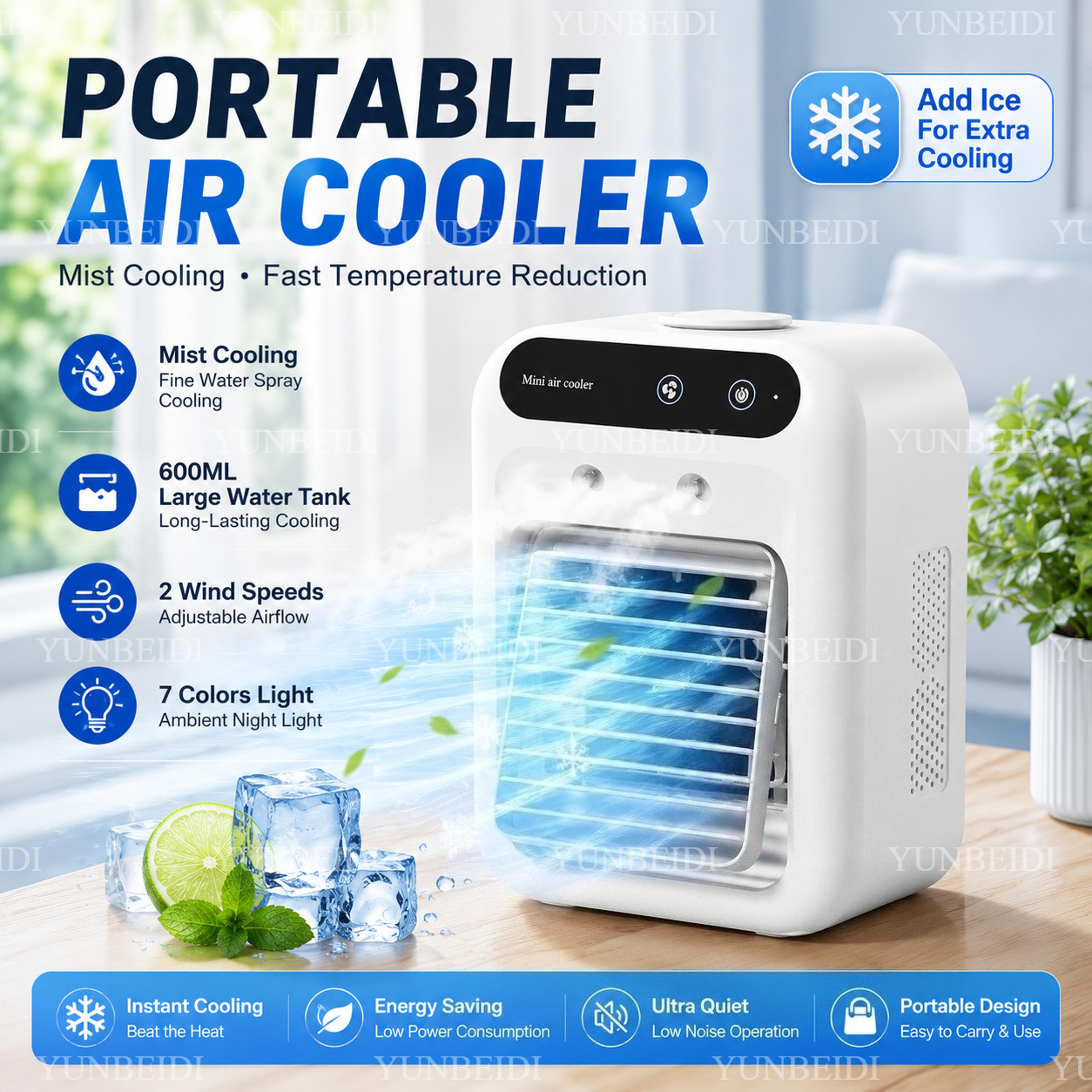 Arctic Breeze Portable Misting Fan USB Rechargeable Personal Cooling Fan 1