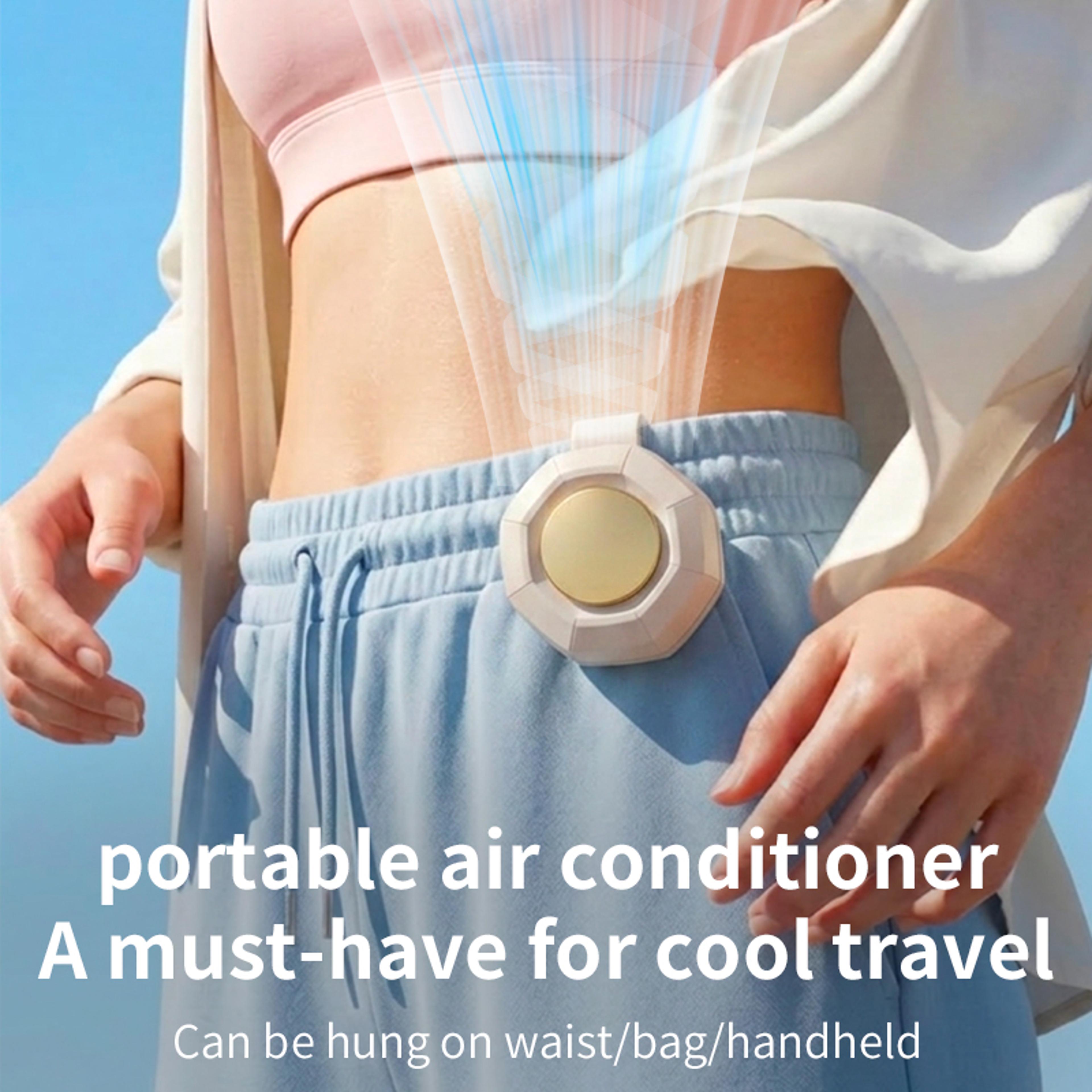 Portable Handheld Fan Rechargeable Bladeless Waist Clip Personal Cooling Fan 1