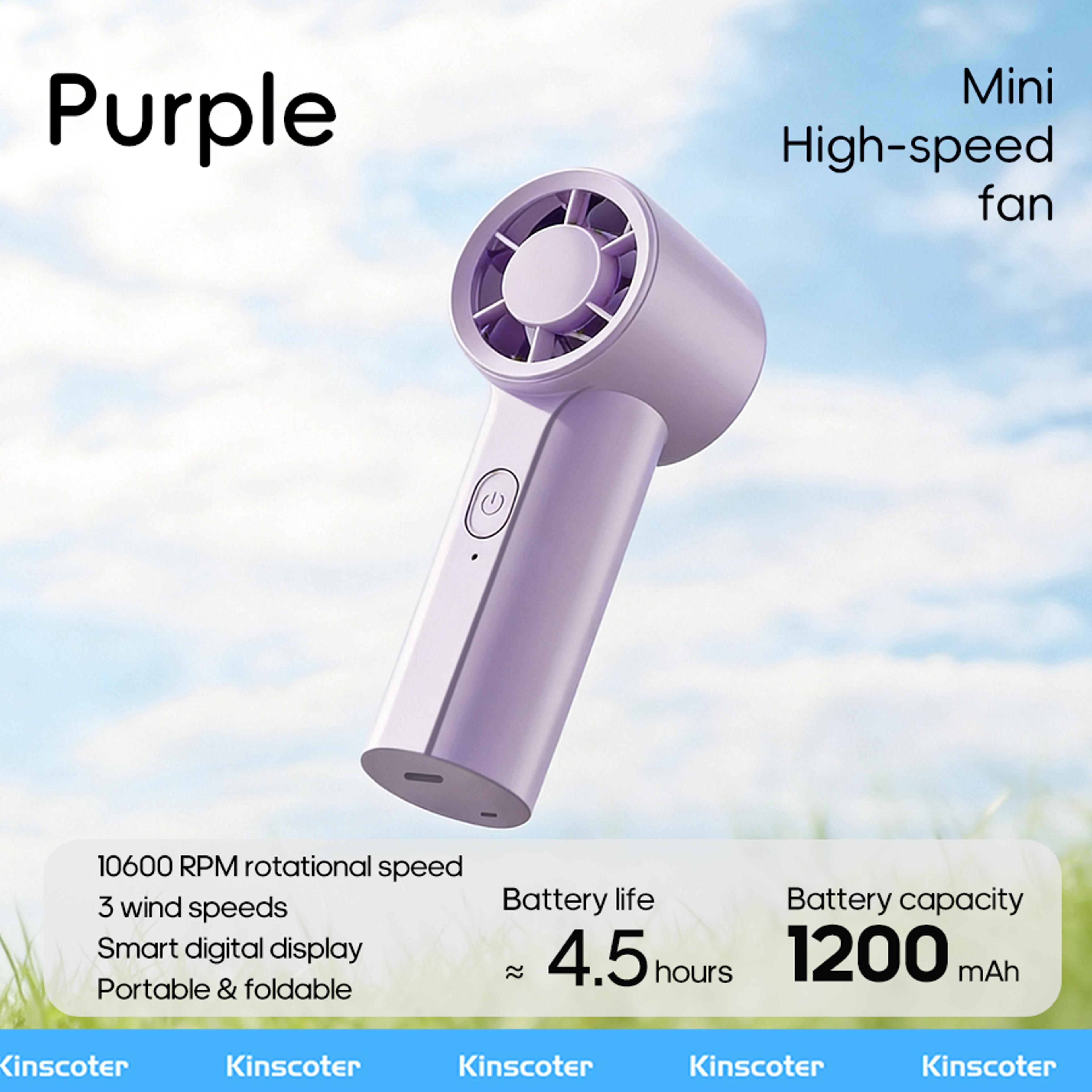 Portable Handheld Fan Mini Rechargeable Pocket Fan With 3 Speed Quiet Cooling 8
