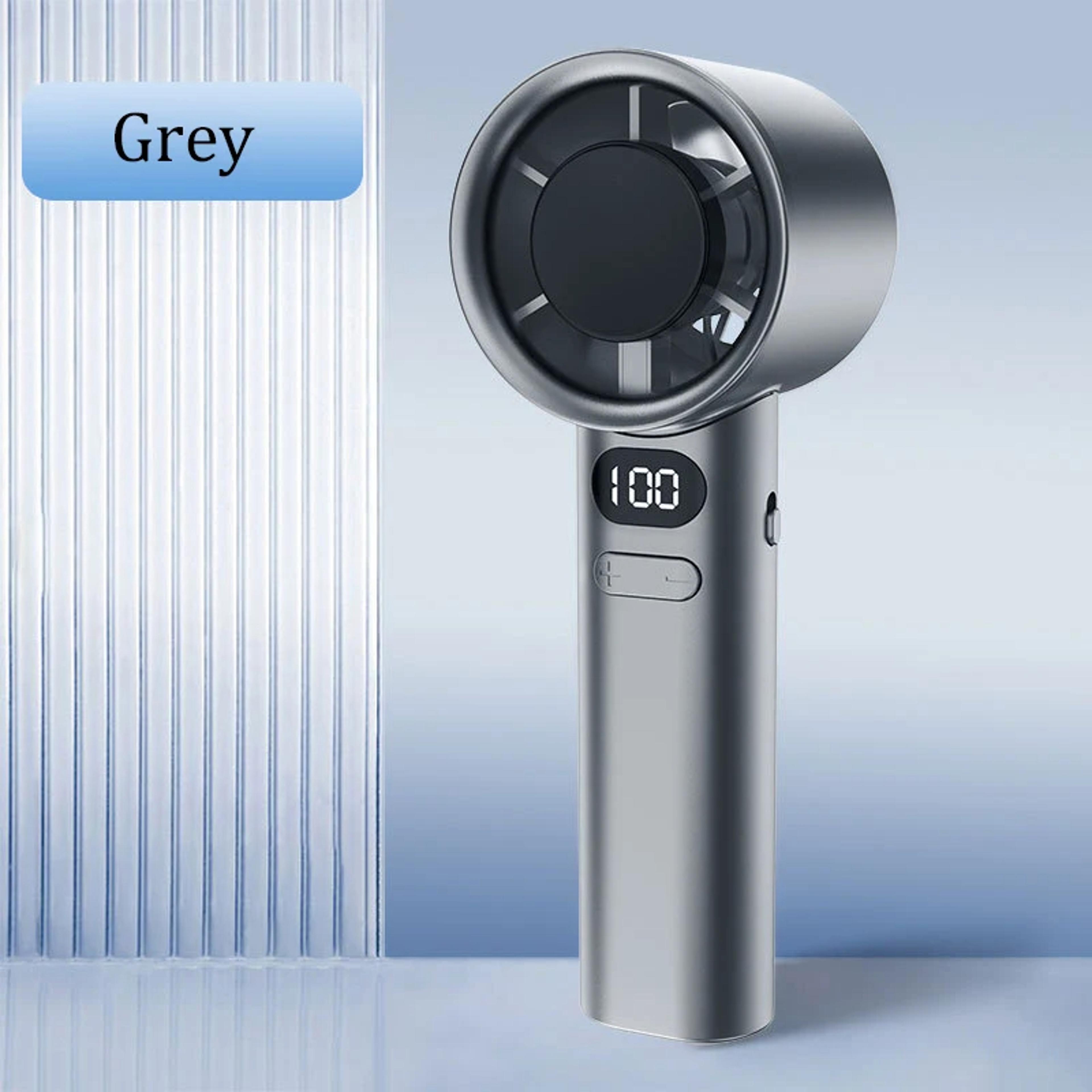 Portable Handheld Fan Rechargeable Mini Bladeless Desktop Fan With Ice Cooling Mode 8
