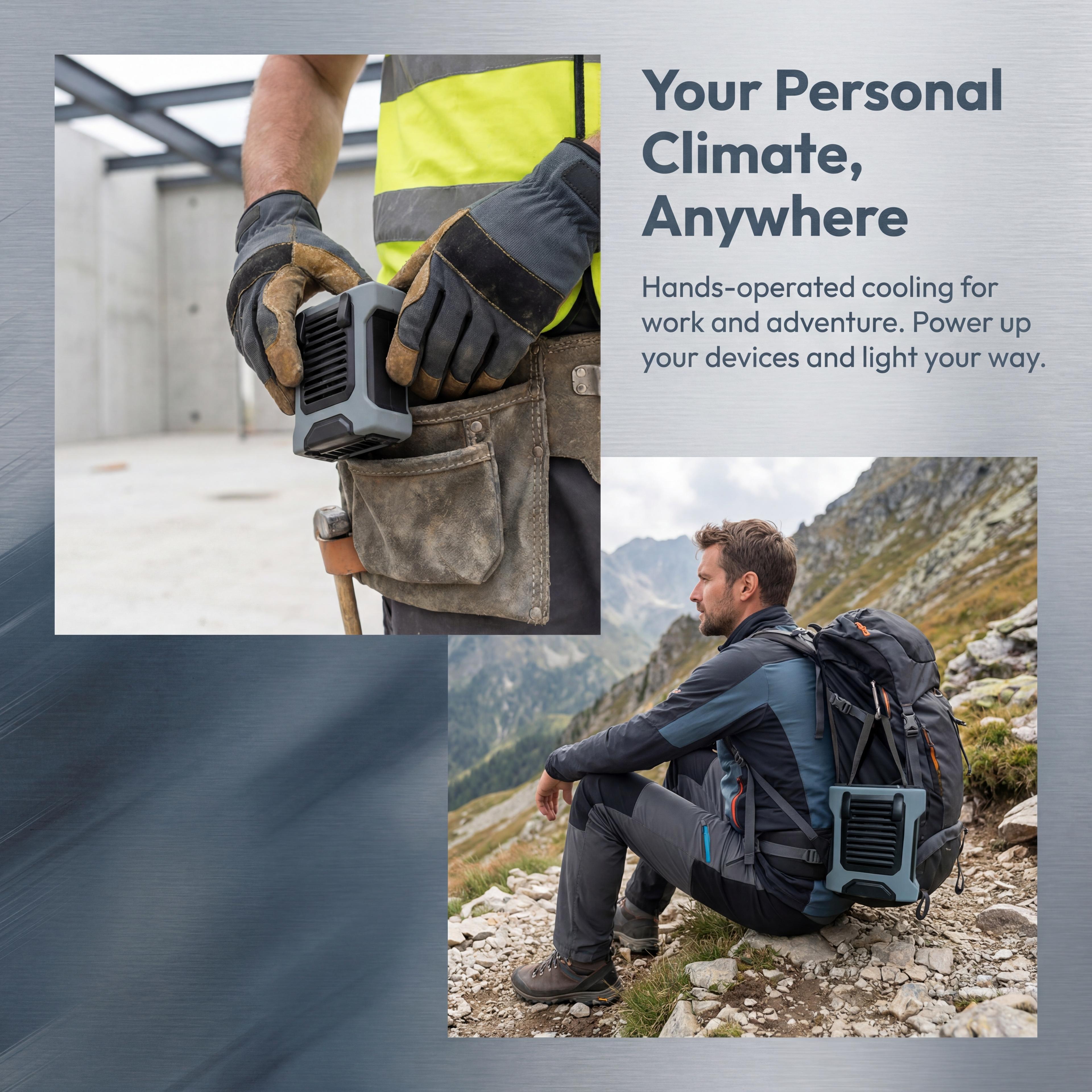 ArcticFlow Wearable Waist Fan With LED Light And Power Bank 7