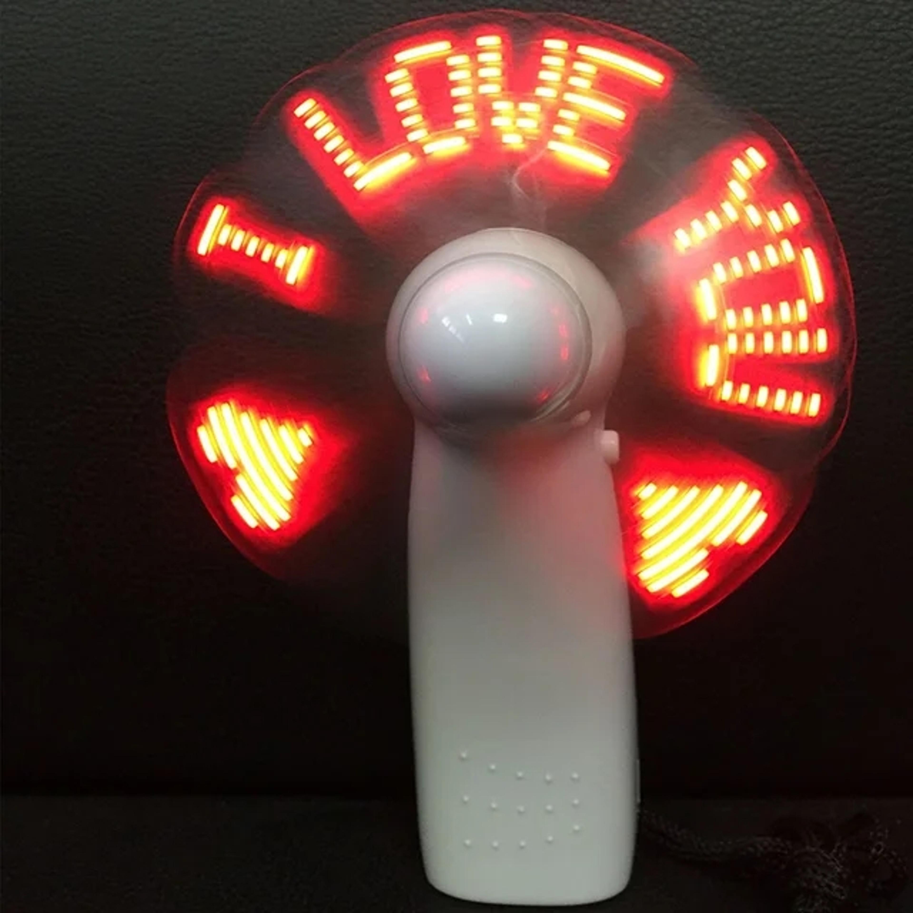 Rainbow Glow Portable Handheld Fan With LED Night Light And Desktop Stand 3