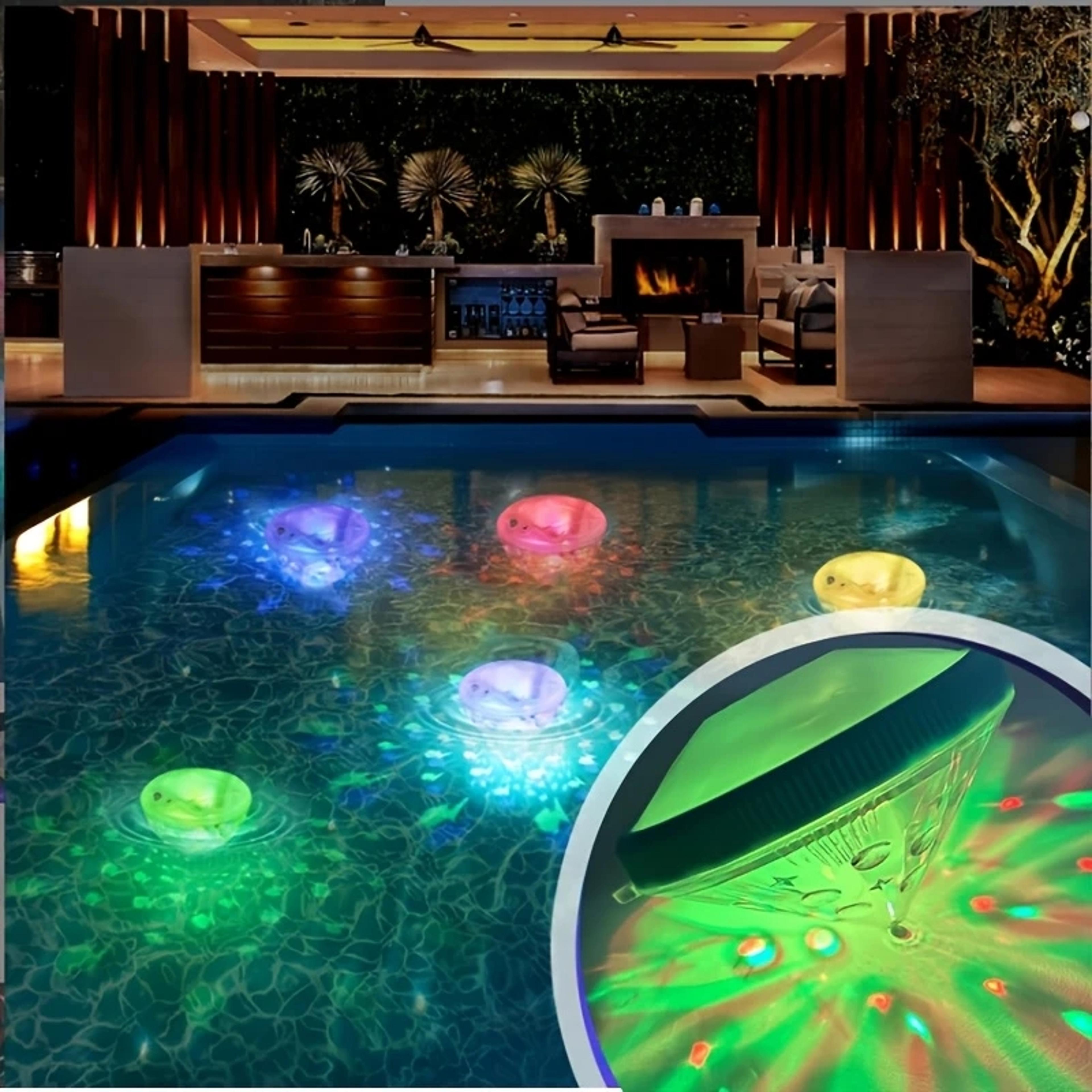 ColorGlow Floating Pool Lights LED Color Changing Bath  Pool Decor 2