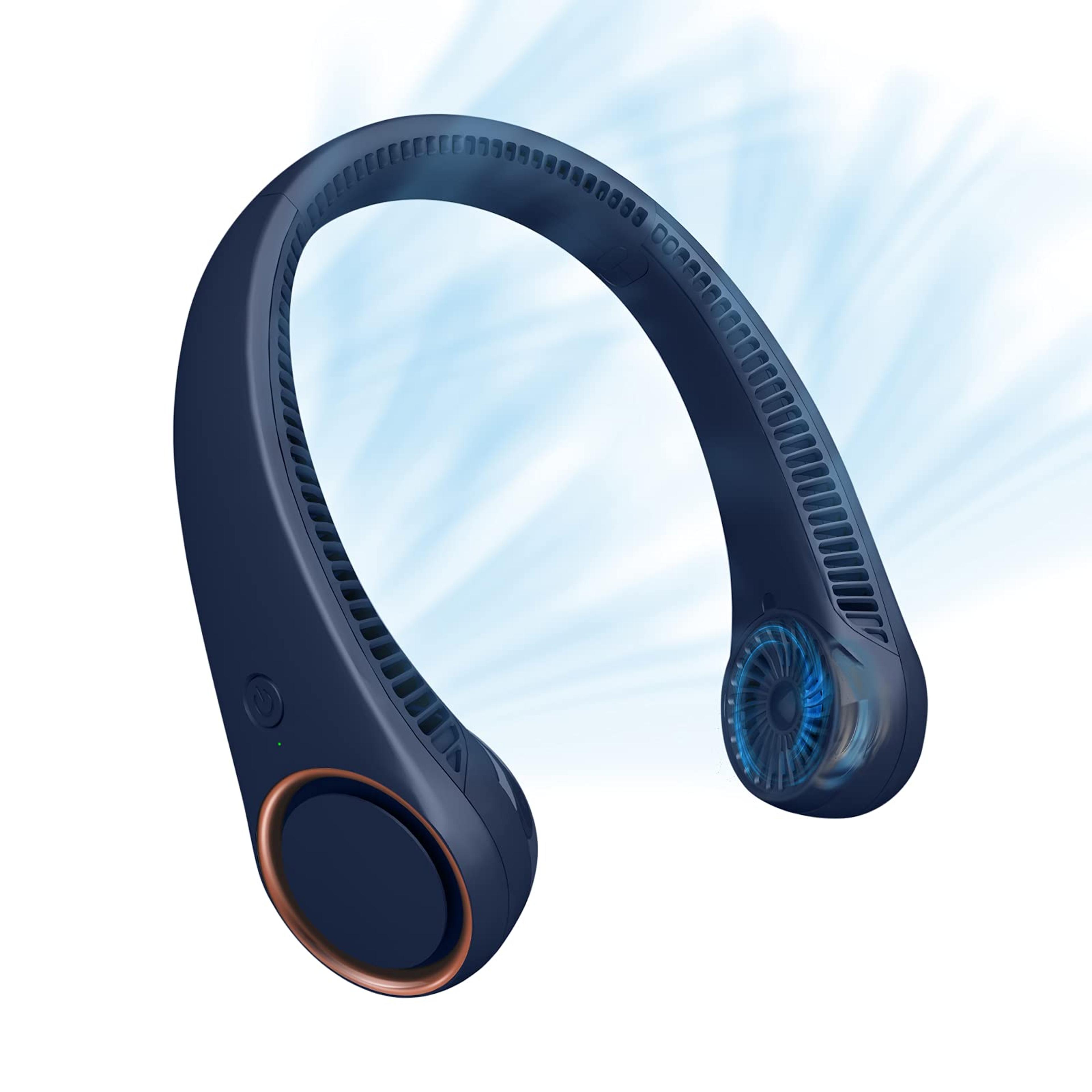 arctic breeze portable neck fan rechargeable bladeless hands