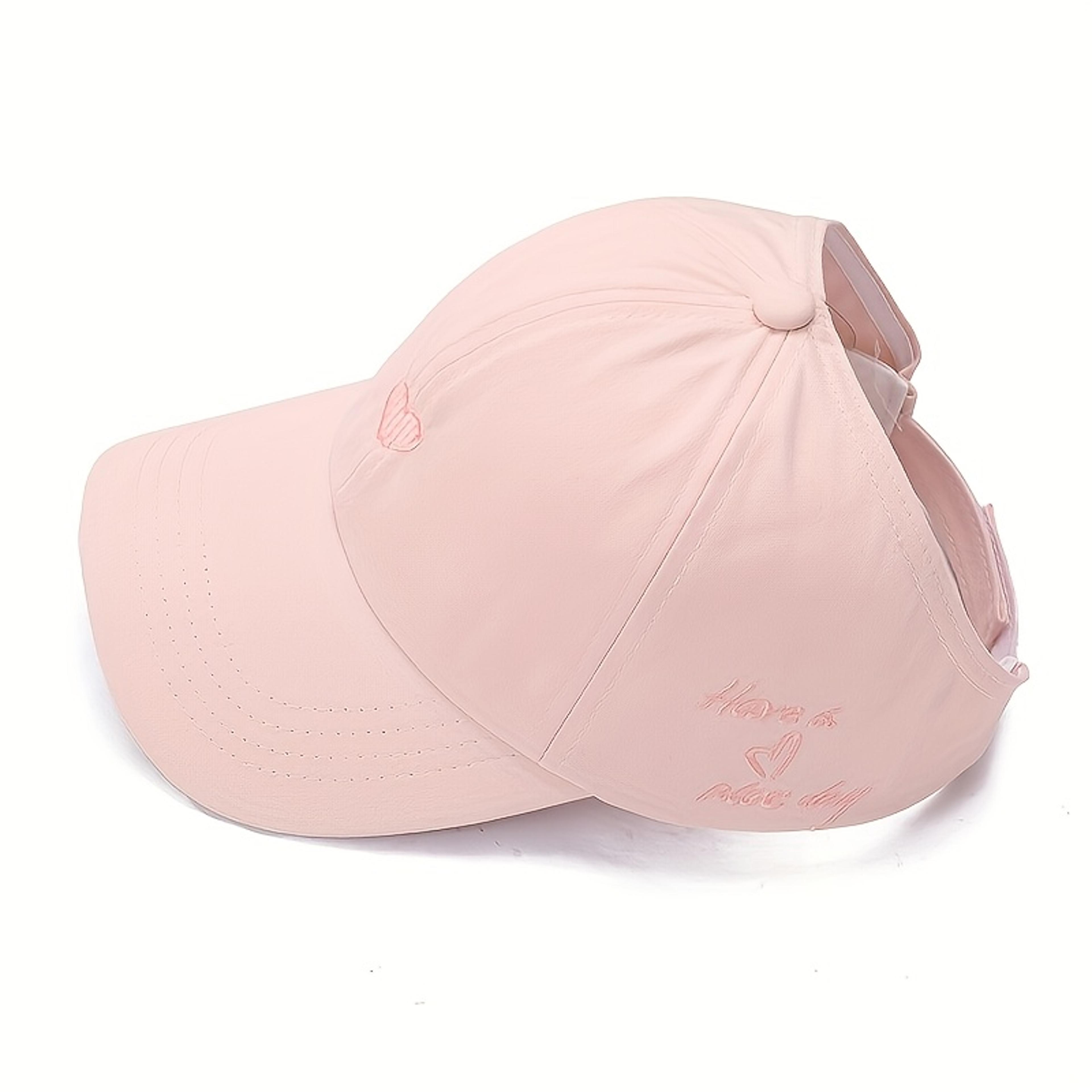High Ponytail Hat For Women Breathable Baseball Cap With UV Protection Adjustable Sun Visor 4