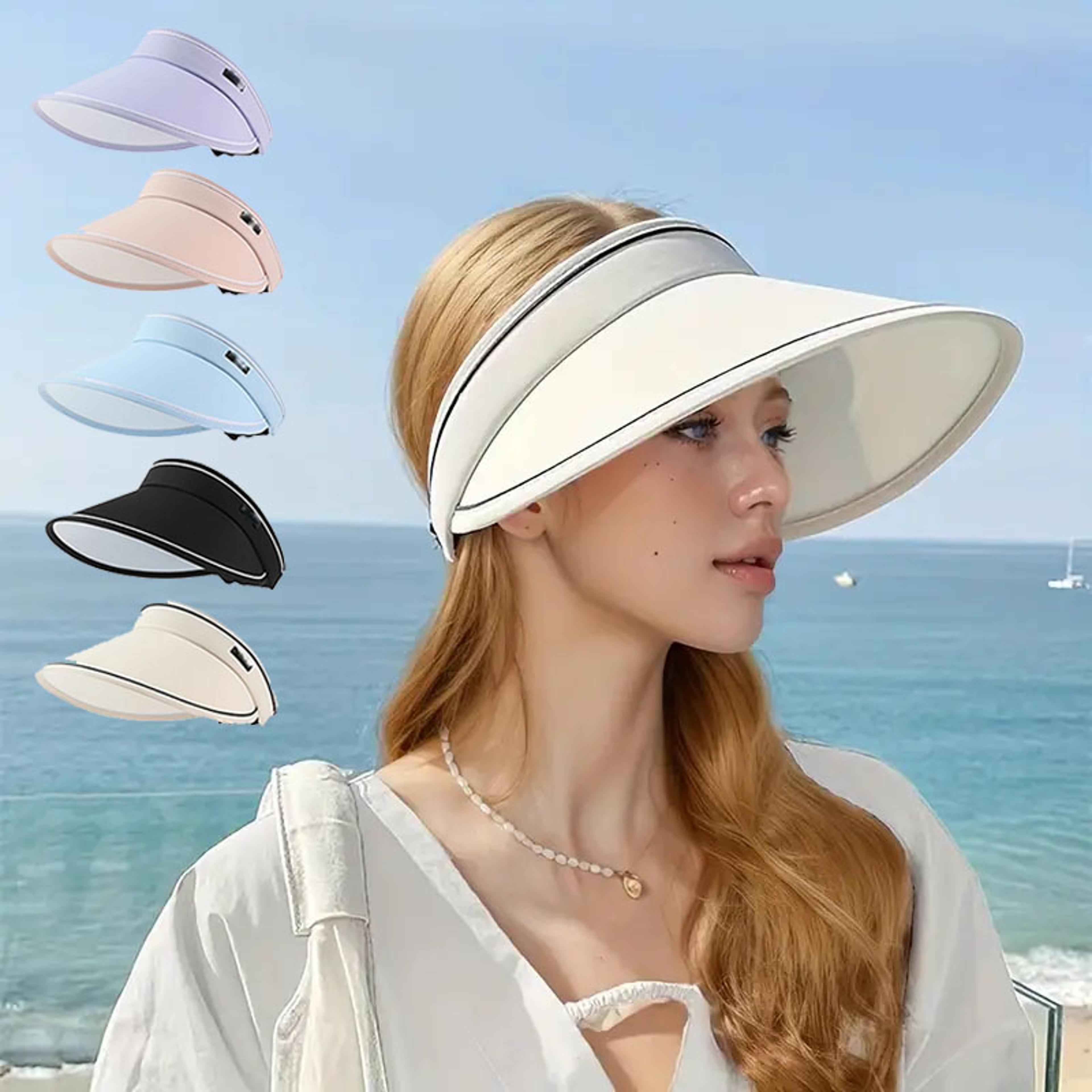 summershield wide brim sun hat for women with uv protection packable beach visor