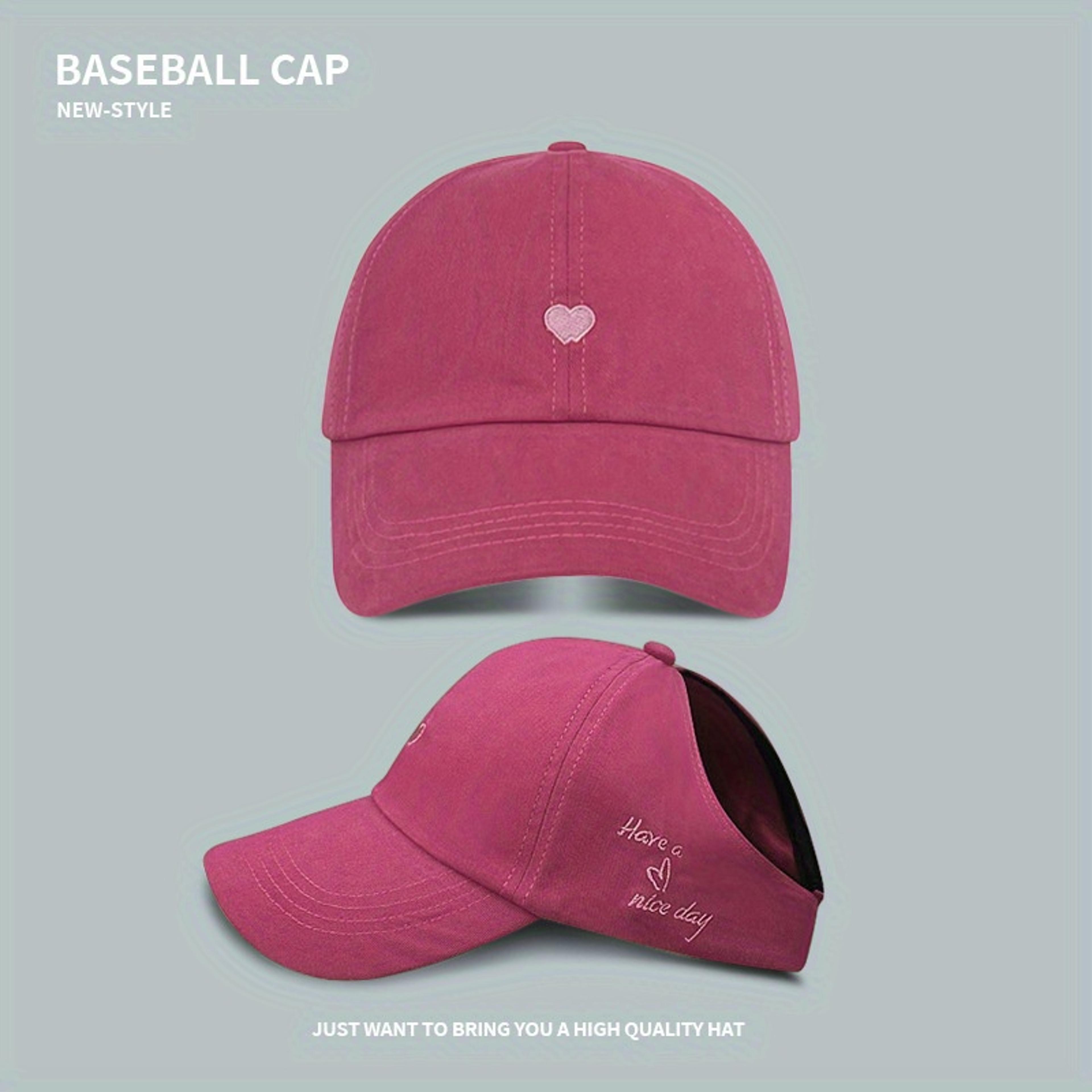 Womens Ponytail Baseball Cap UV Protection Running Visor Adjustable Sports Sun Hat 6