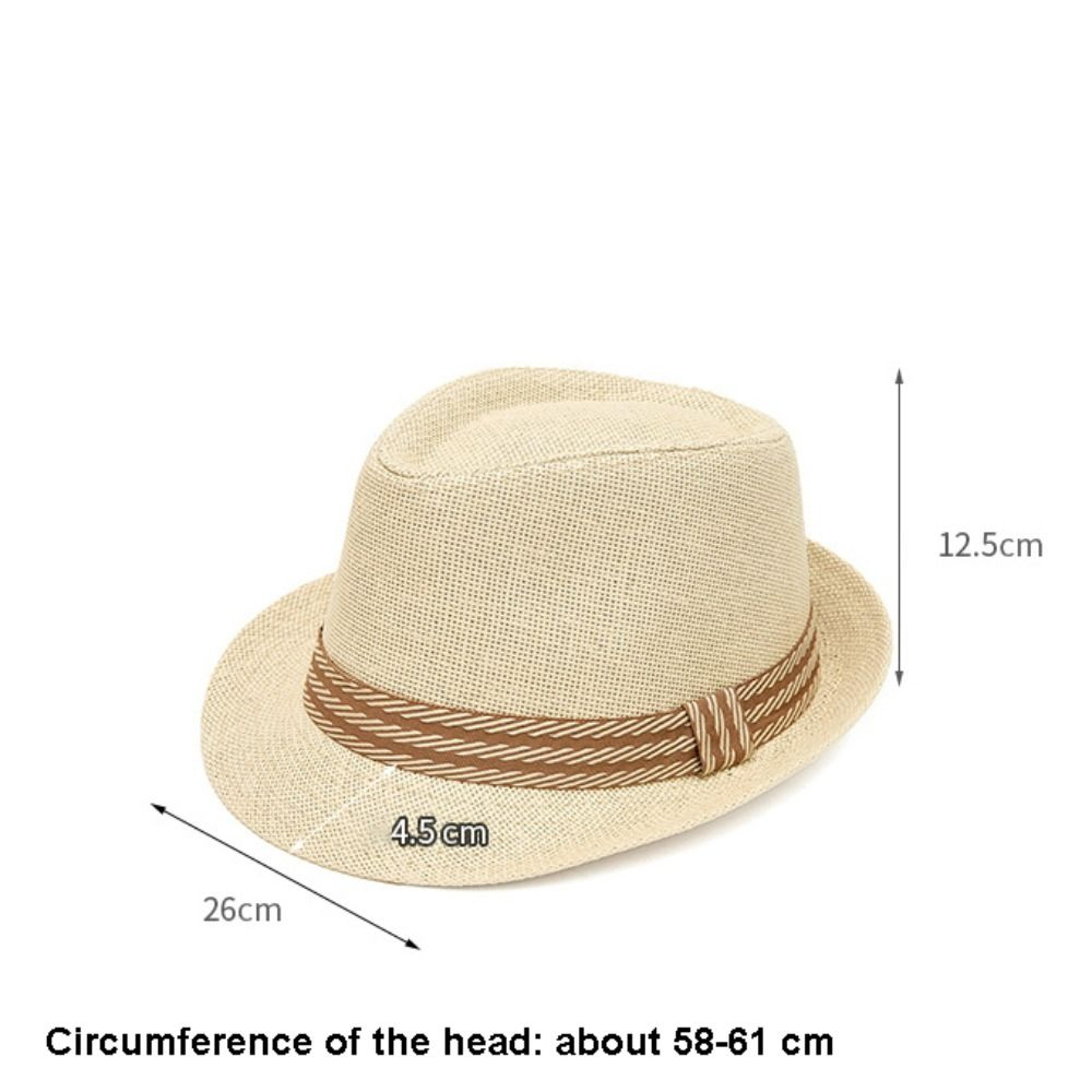 Lightweight Mens Trilby Hat Linen Panama Style Breathable Summer Sun Hat 3
