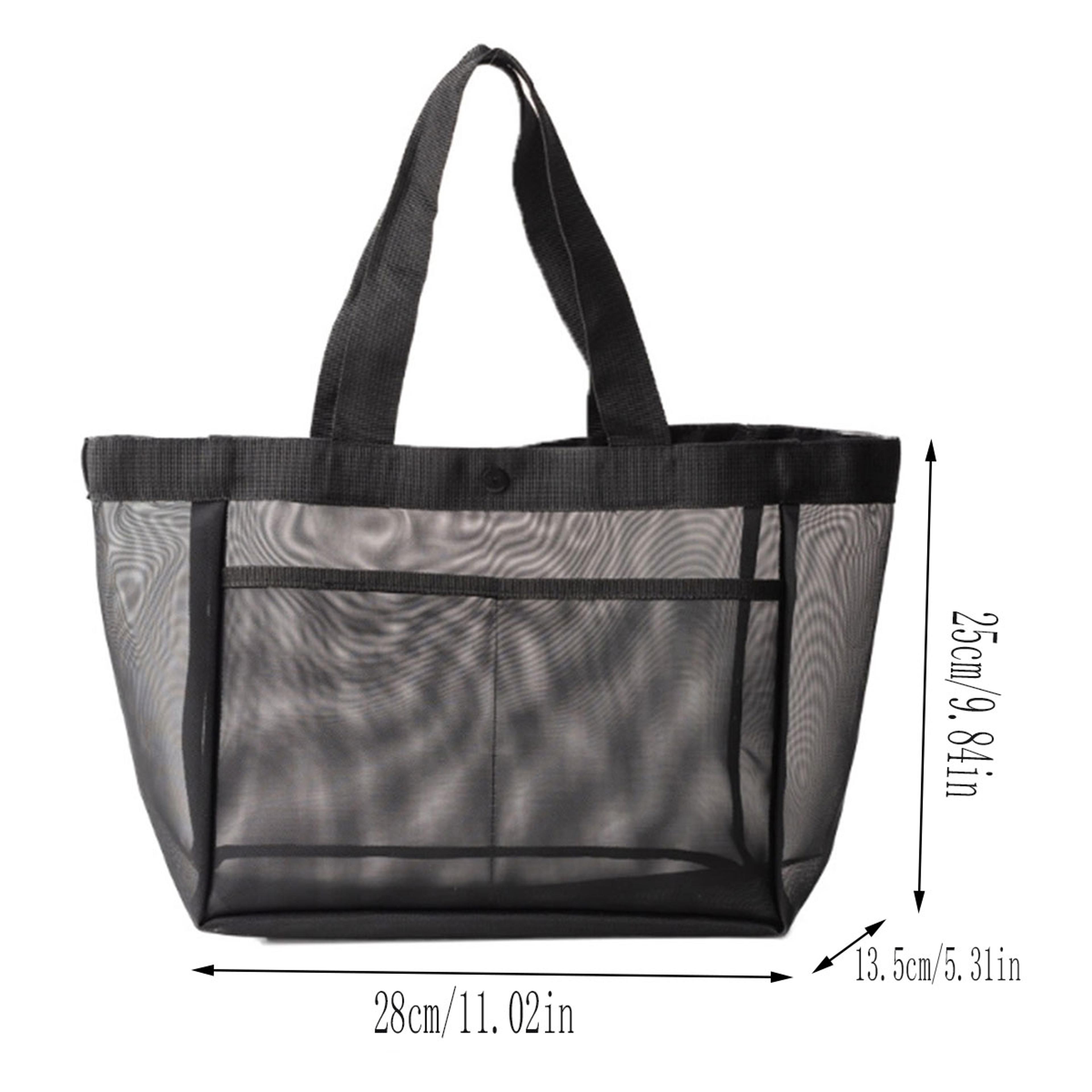 Transparent Mesh Beach Tote Bag Large Capacity Beach Shoulder Shopping Bag 2