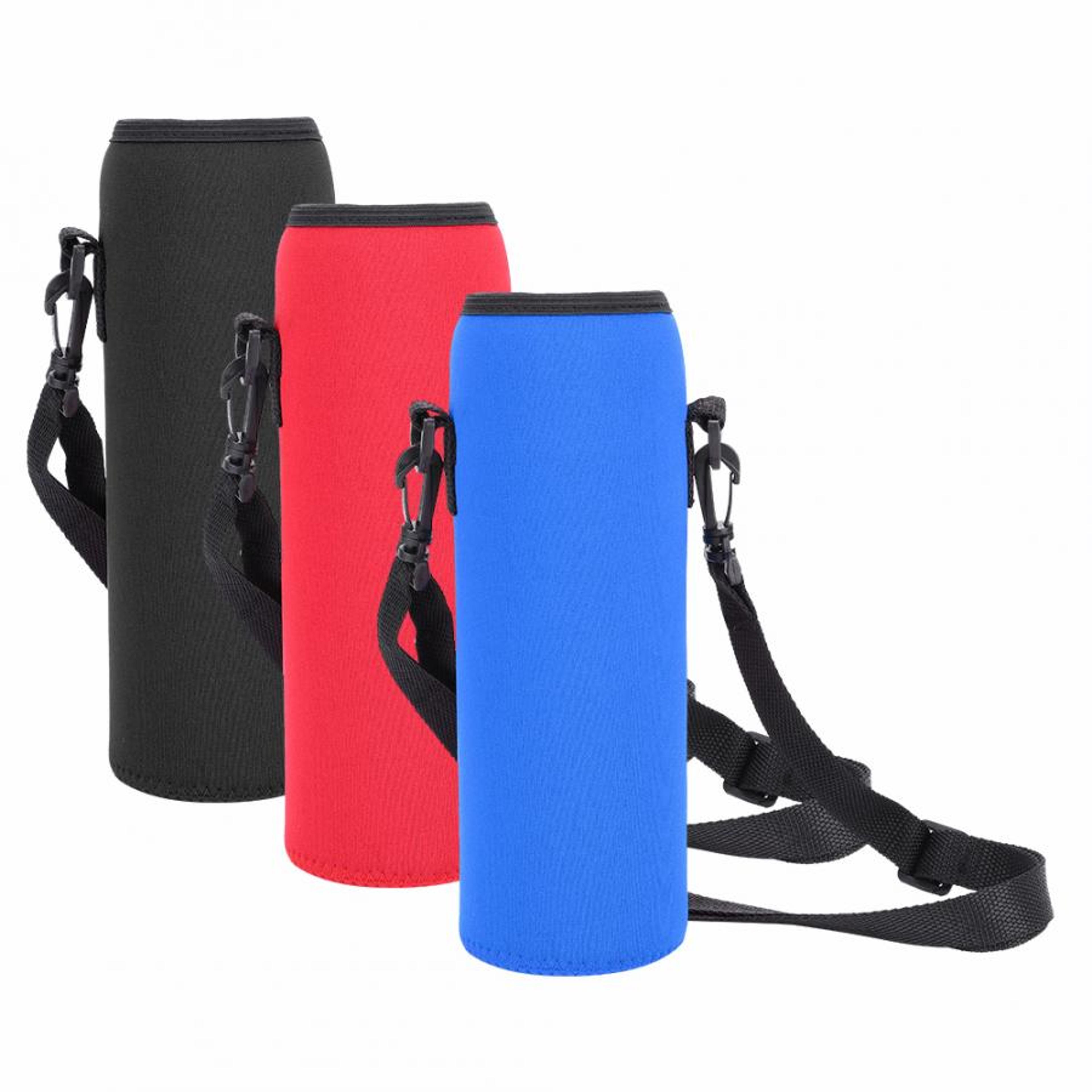 Insulated Water Bottle Carrier 1L Neoprene Bottle Sleeve With Adjustable Shoulder Strap 1