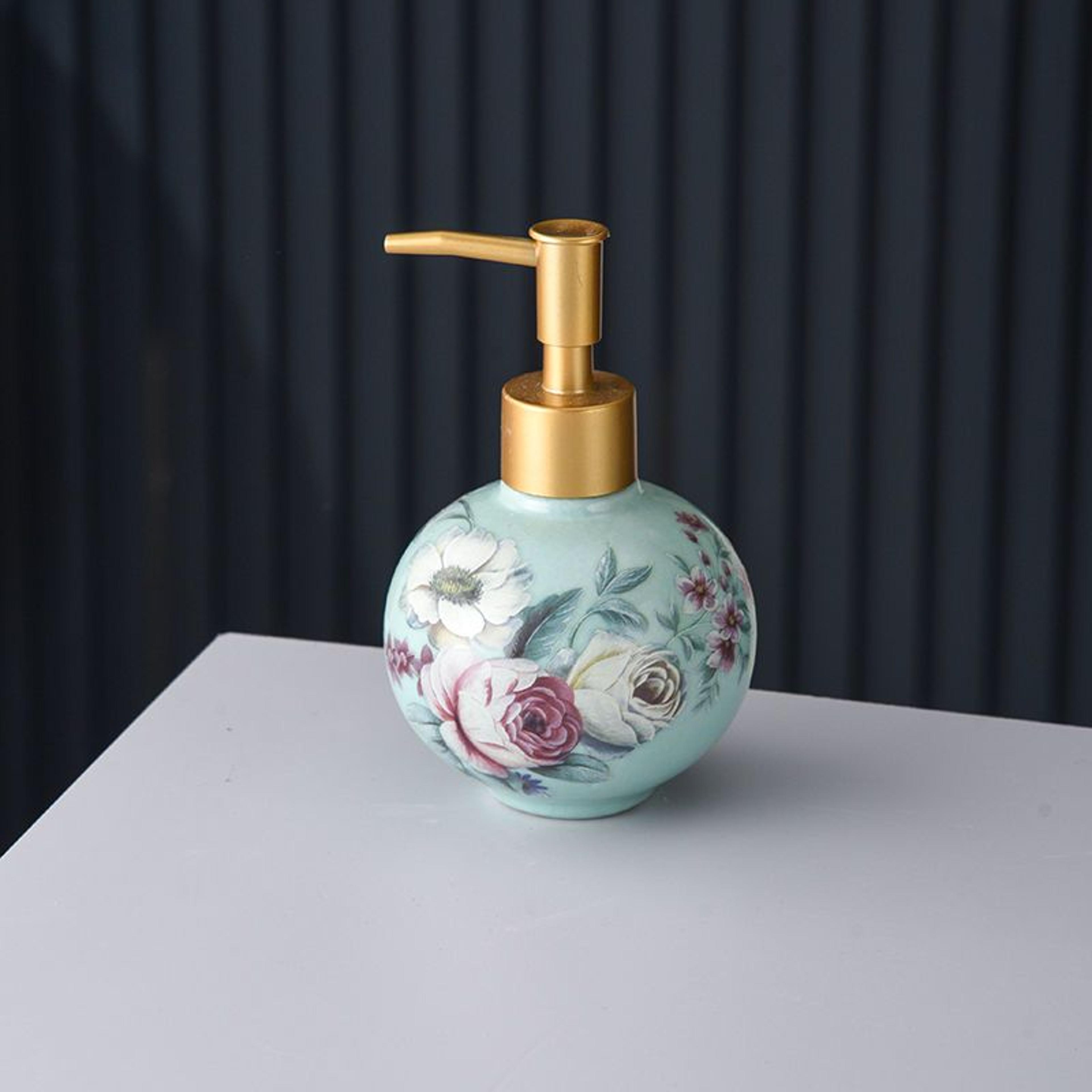 American Style Ceramic Soap Dispenser Refillable Lotion Pump Bottle For Bathroom Countertops 7