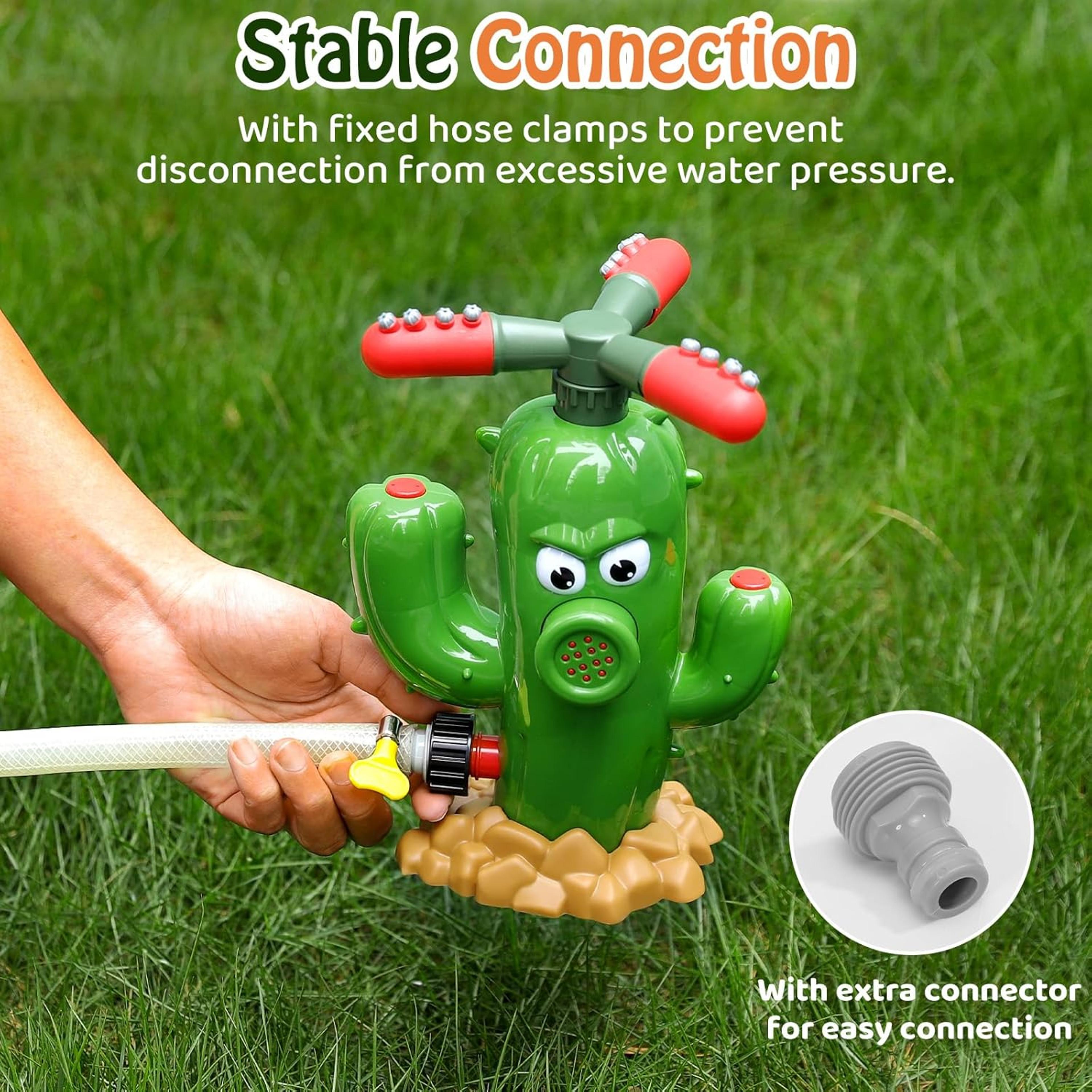Cactus Sprinkler For Kids Outdoor Water Toy Fun Backyard Splash Sprinkler 3