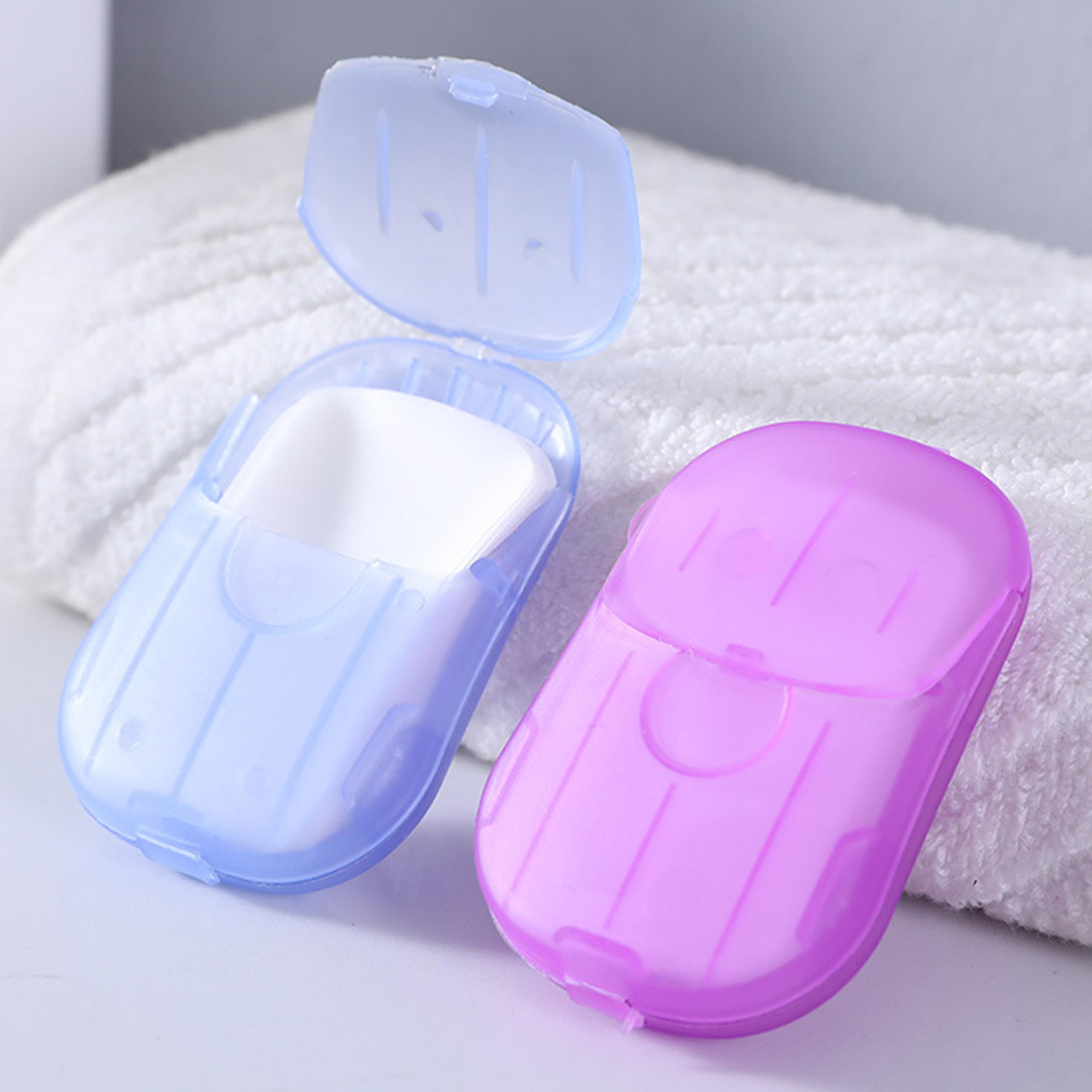 Portable Paper Soap Sheets With Travel Soap Case Mini Soap Dispenser For Camping Hiking  Travel 4