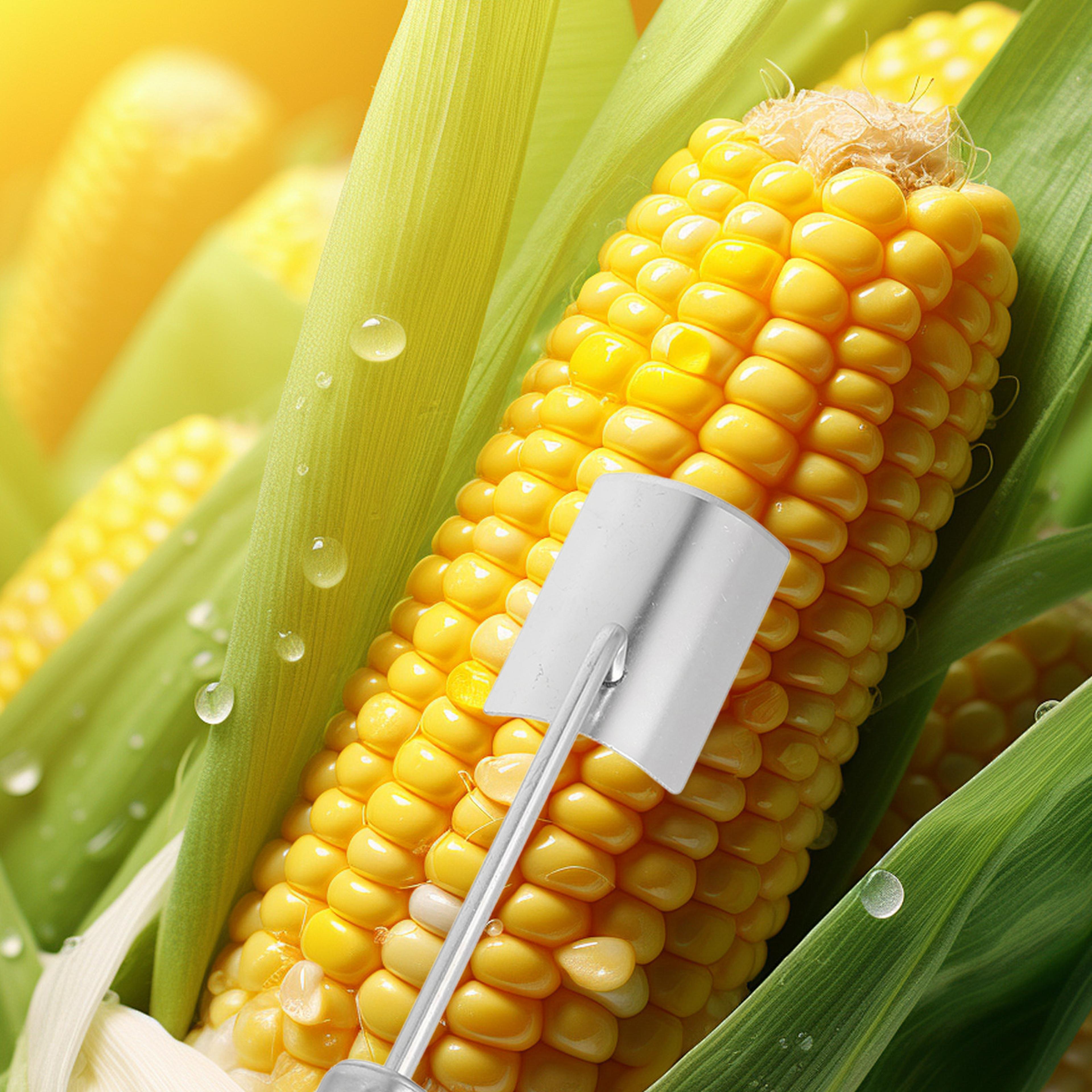 Stainless Steel Corn Stripper With Ergonomic Handle Easy Corn Kernel Remover  Corn Peeler 1