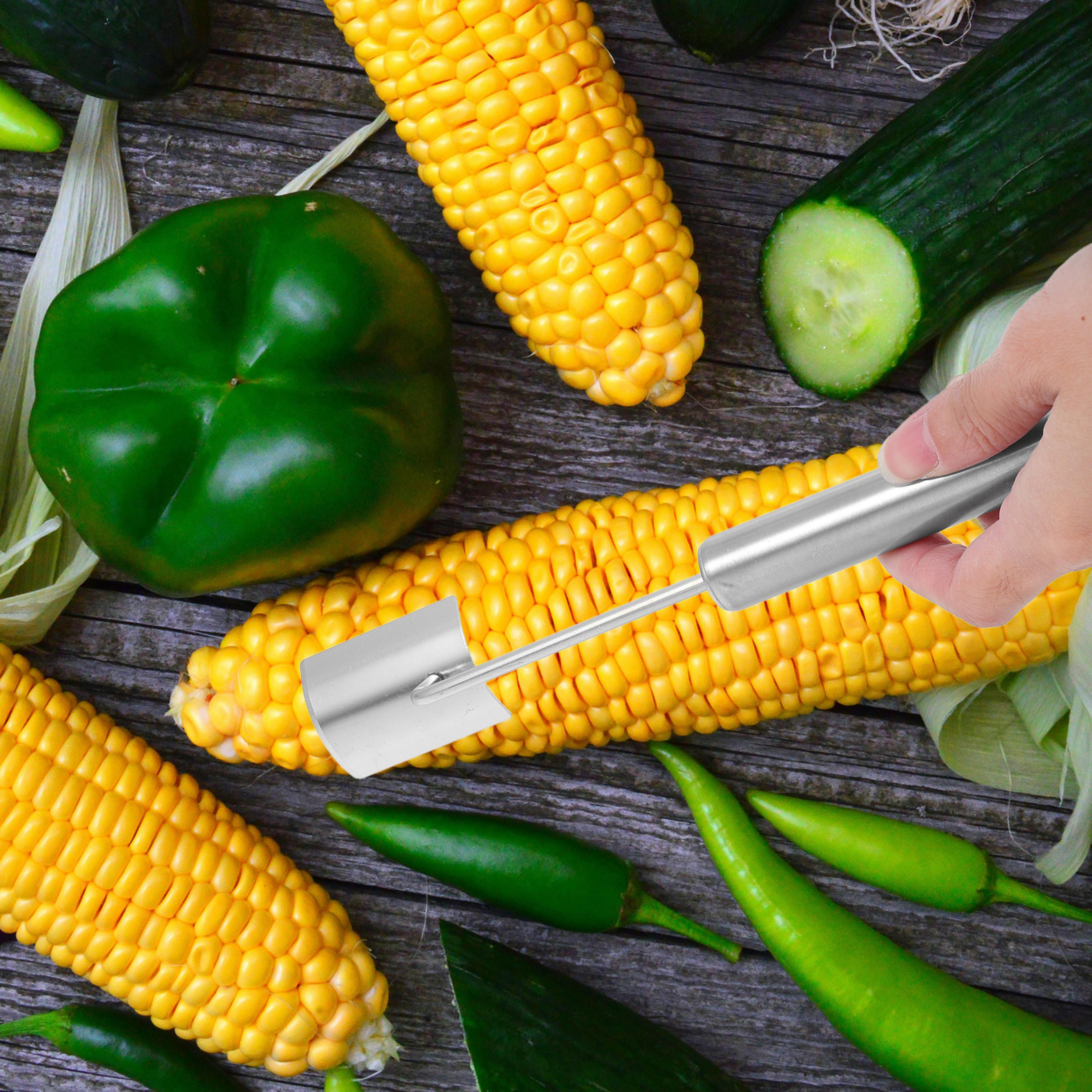 Stainless Steel Corn Stripper With Ergonomic Handle Easy Corn Kernel Remover  Corn Peeler 0