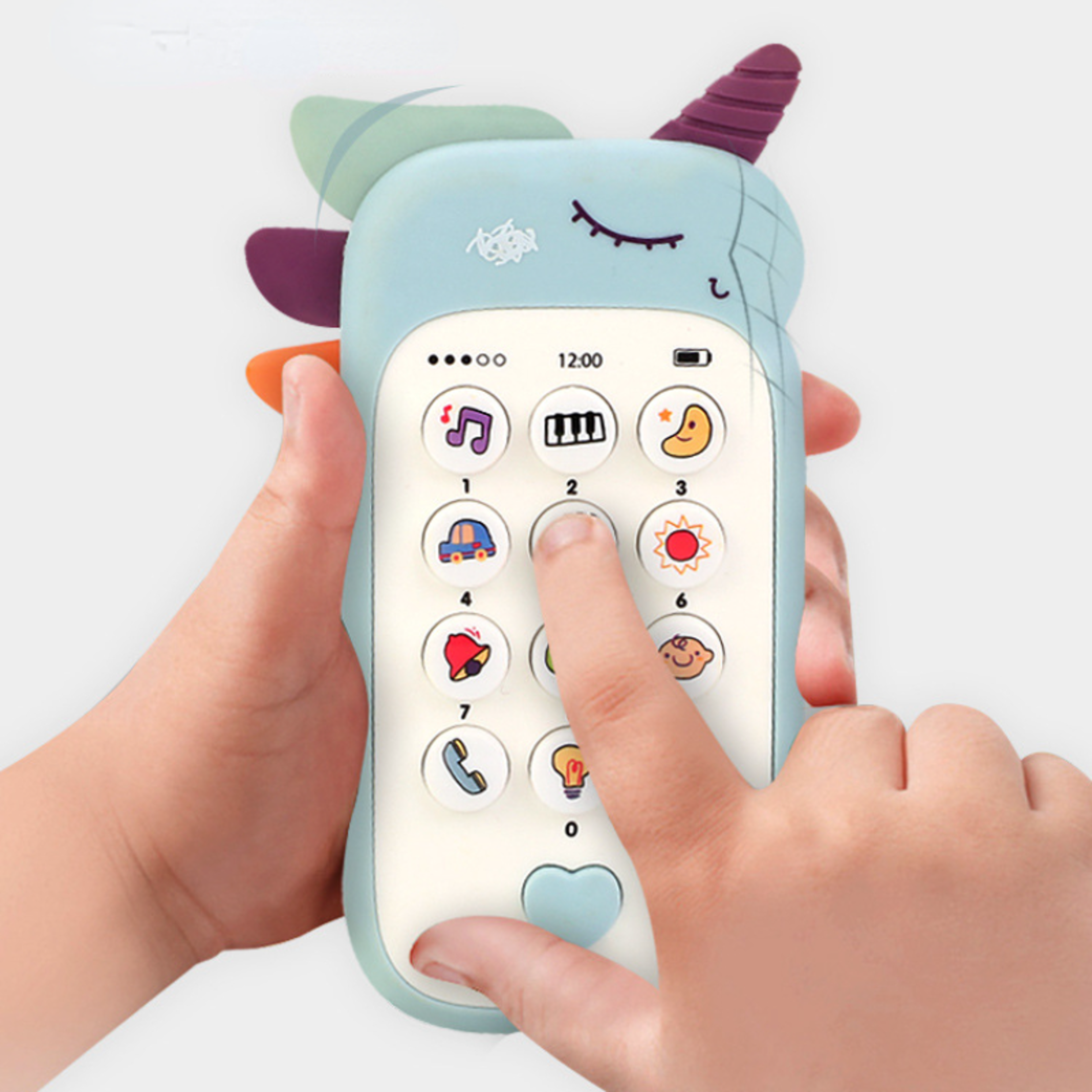 musical baby phone toy with teether | educational infant toy for sensory learning & soothing