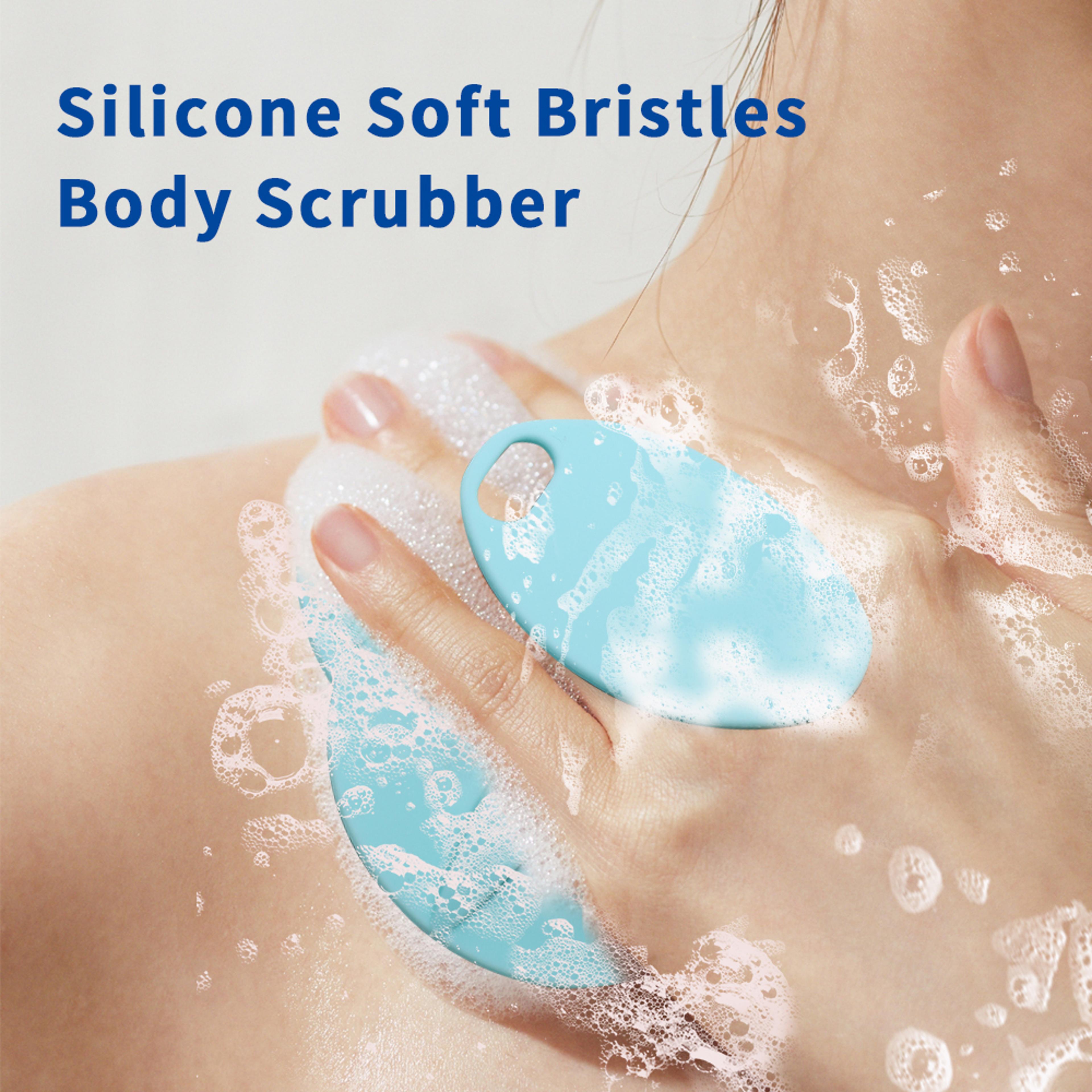 Silicone Body Scrubber  Scalp Massage Brush For Deep Cleansing And Gentle Exfoliation 4