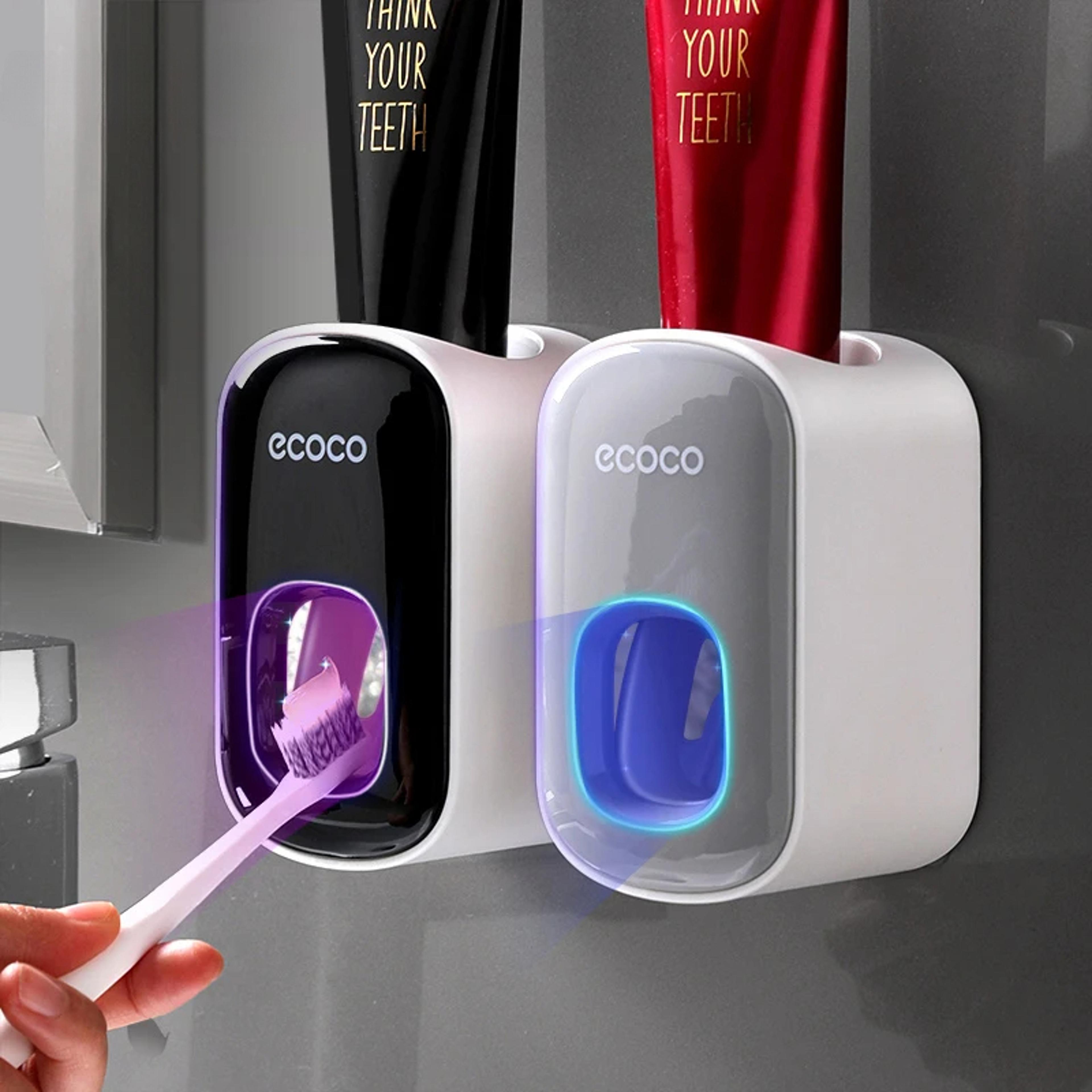 Automatic Toothpaste Dispenser Wall Mounted Toothpaste Holder Hands Free Bathroom Organizer 1