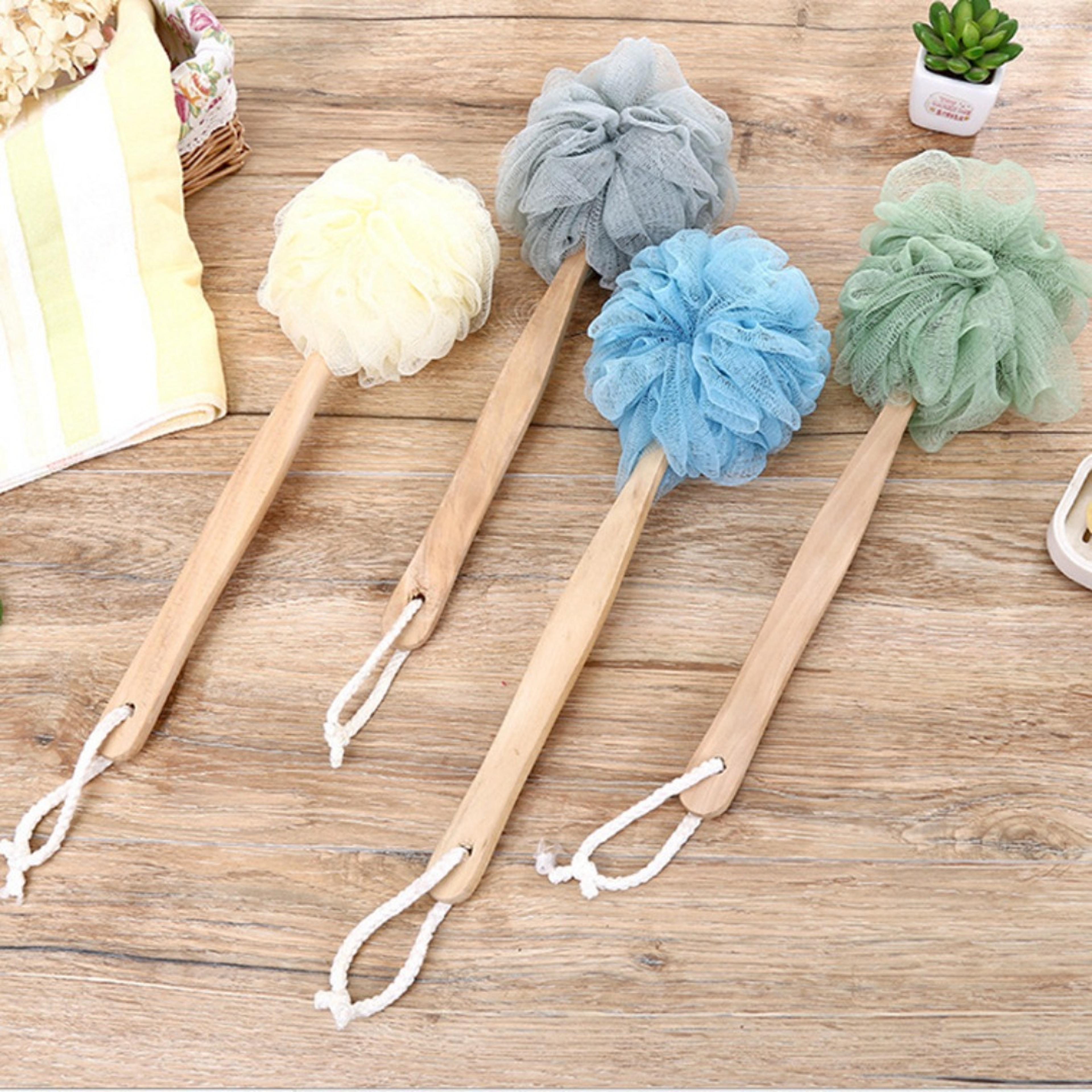 Wooden Handle Bath Brush  Back Scrubber For Gentle Exfoliating Shower Care 1