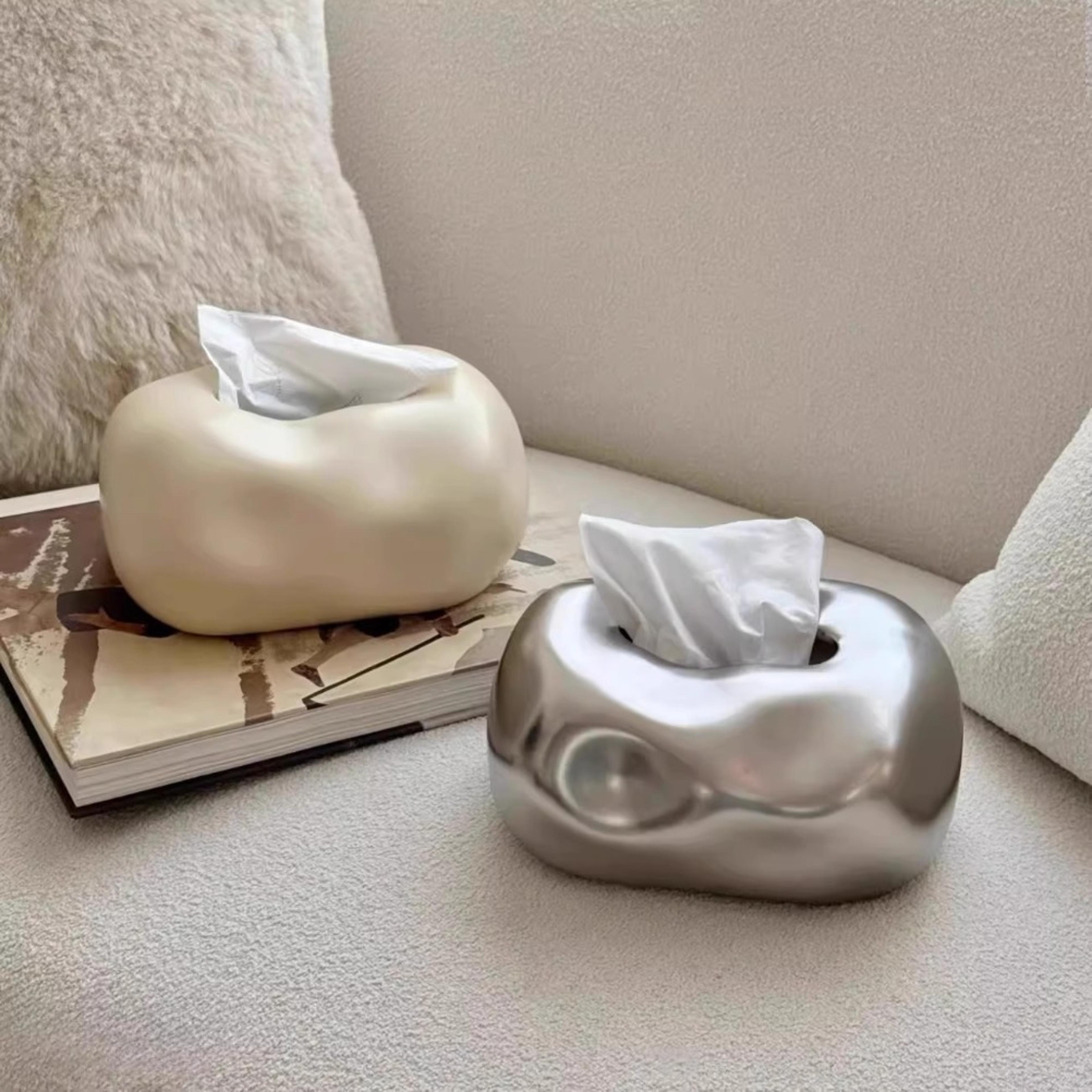 Nordic Ceramic Tissue Box Cover Decorative Tissue Holder For Living Room  Dining Table 1