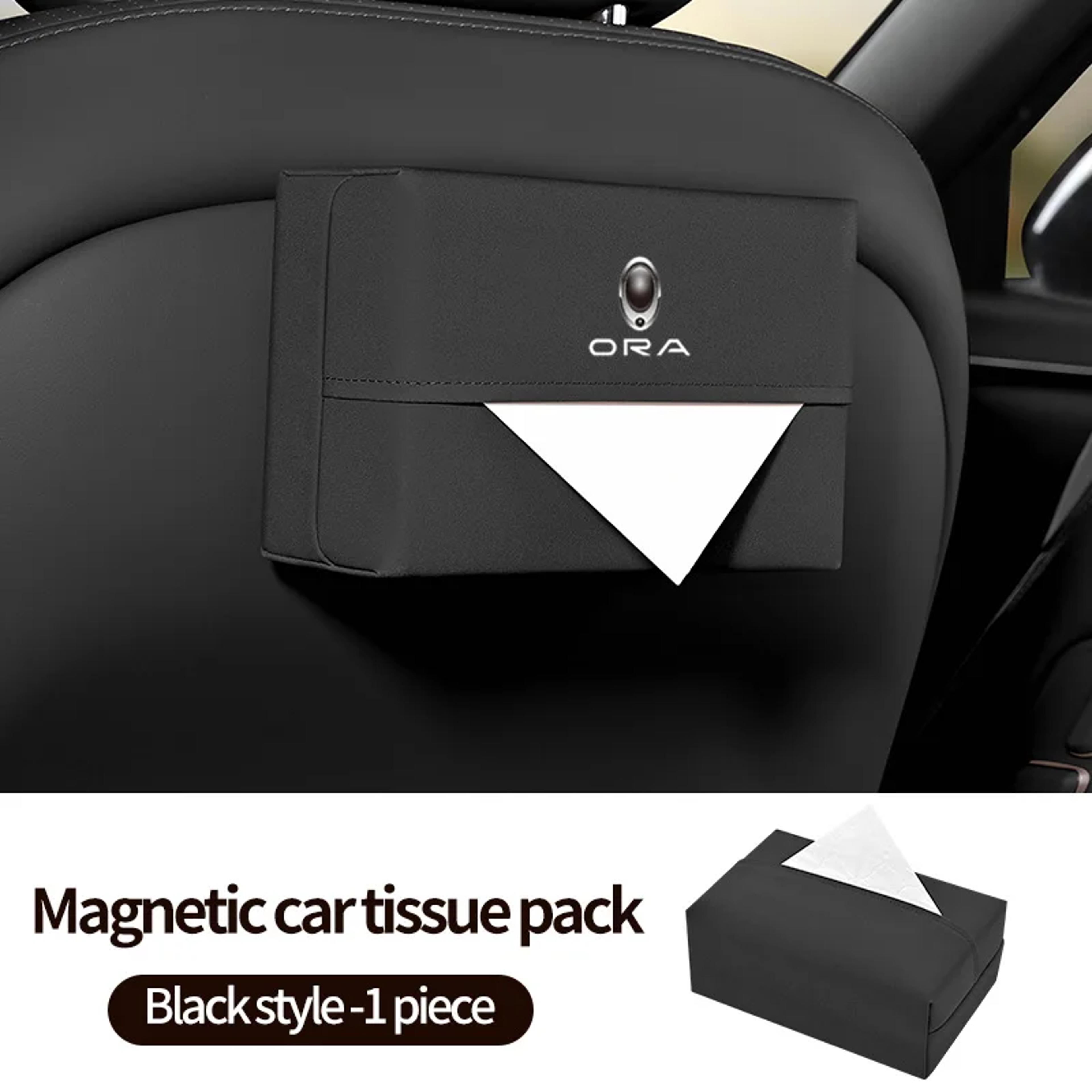 Magnetic Leather Car Tissue Holder For ORA Good Cat  ORA Models DualUse Roof  Seat Back Organizer 1