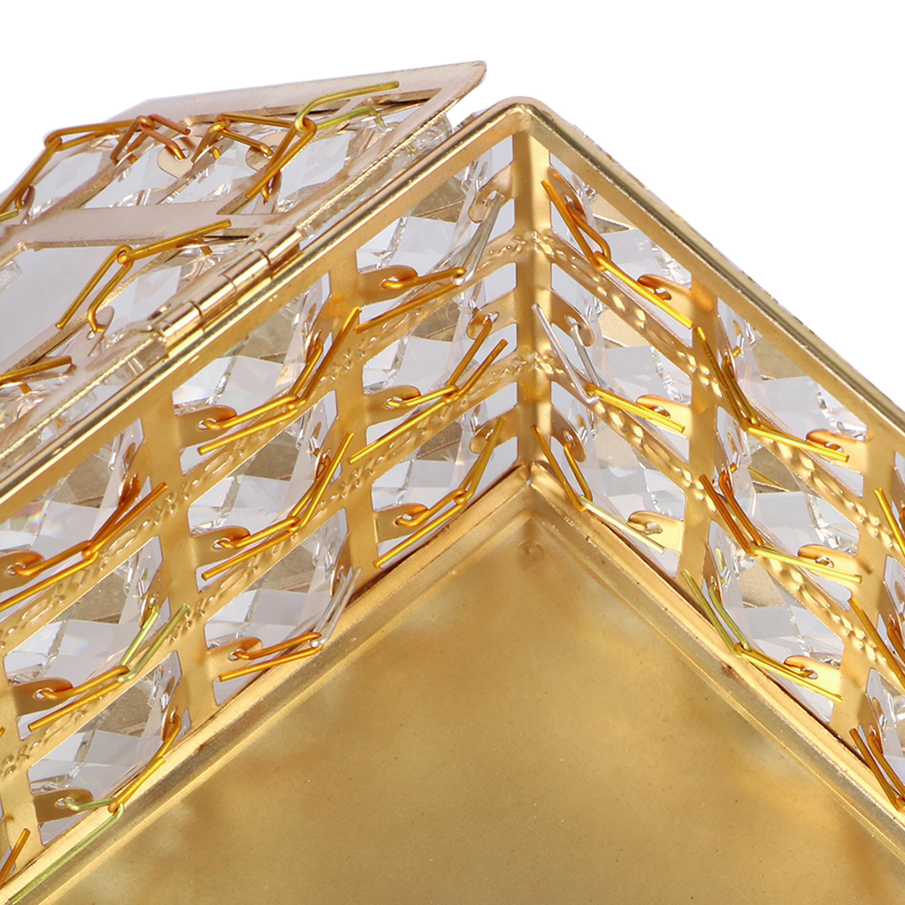 Crystal Tissue Box Decorative Square Napkin Holder For Home Office  Cafe 3