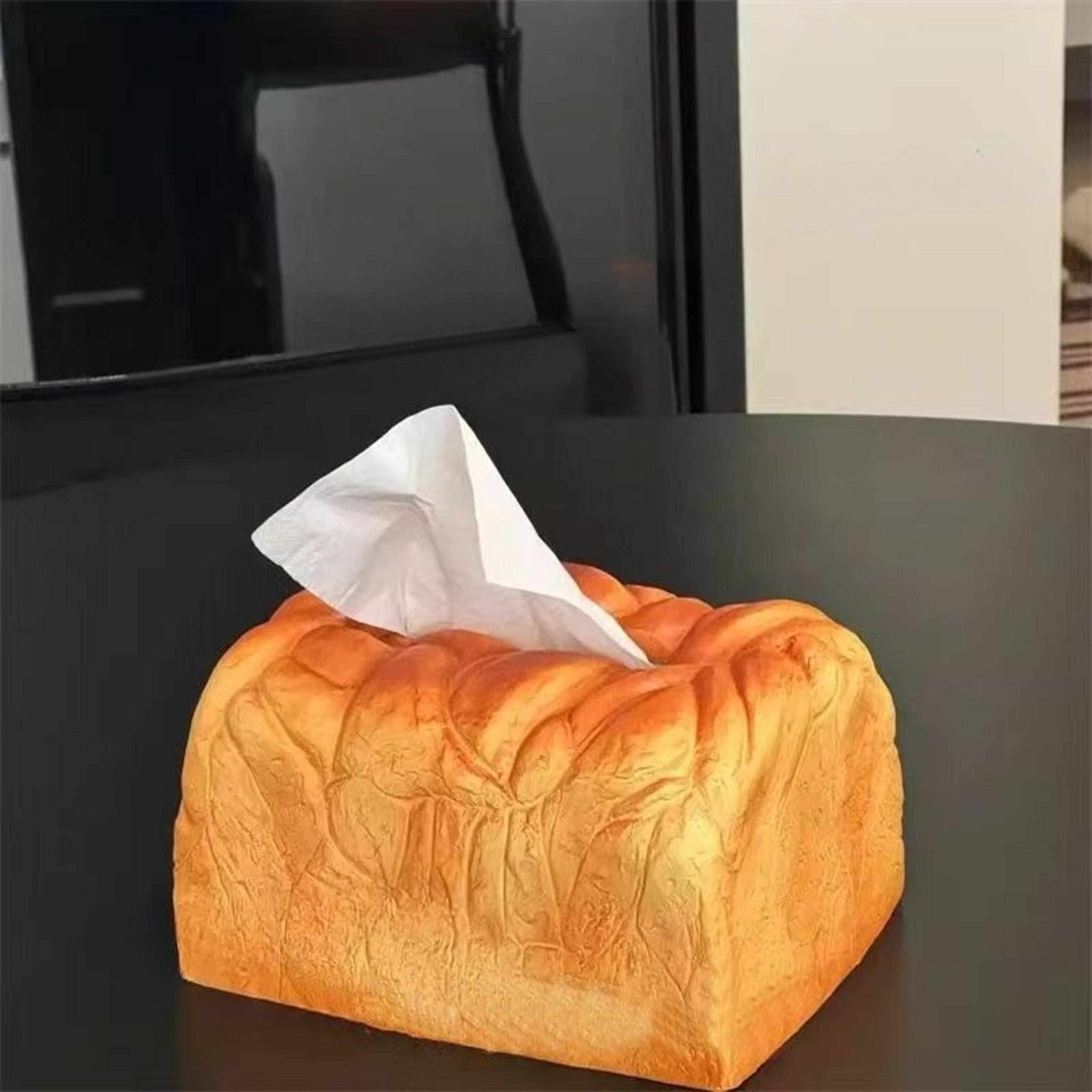 Toast Slice Tissue Box Holder Cute Bread Decorative Tissue Cover For Home  Office 2