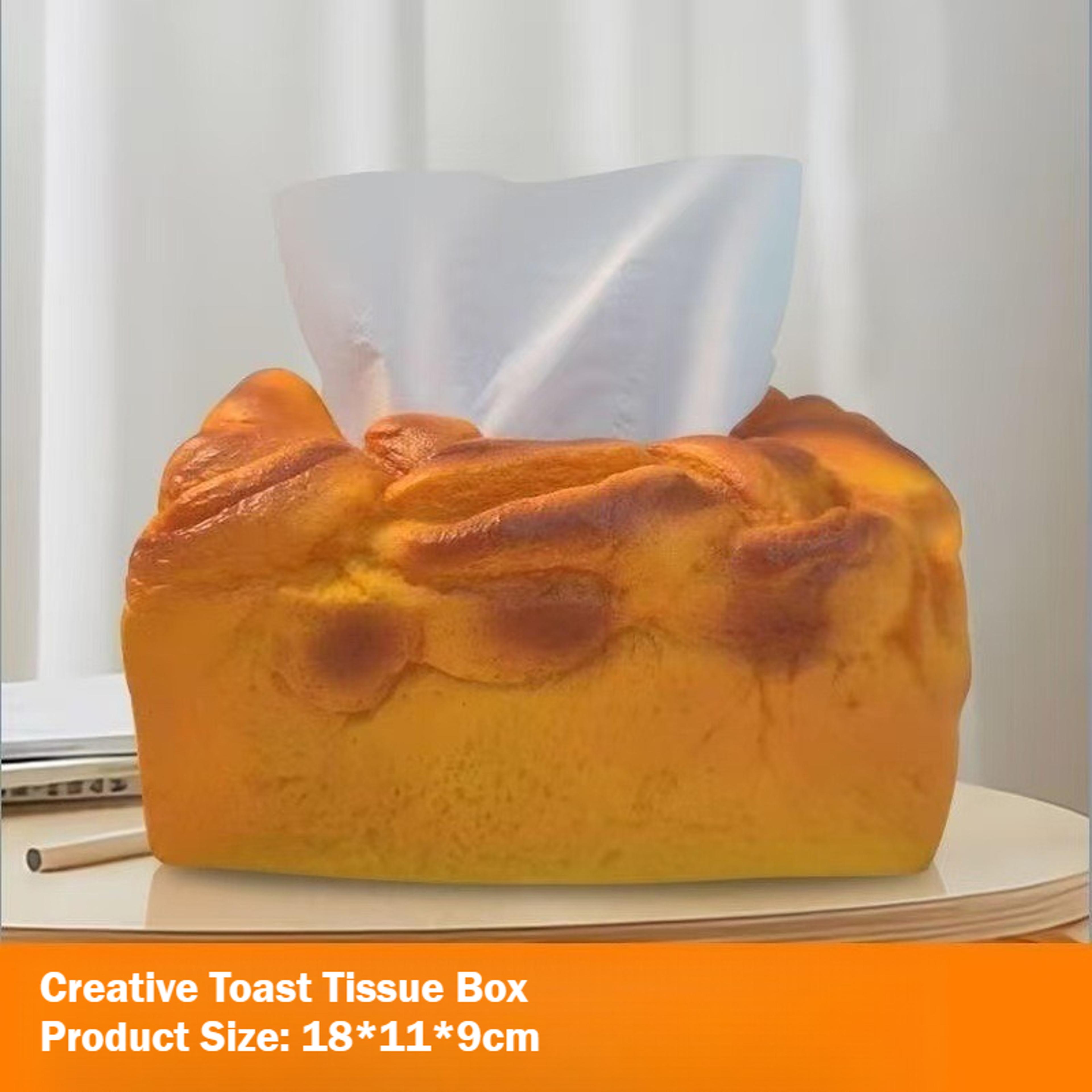 Toast Slice Tissue Box Holder Cute Bread Decorative Tissue Cover For Home  Office 5