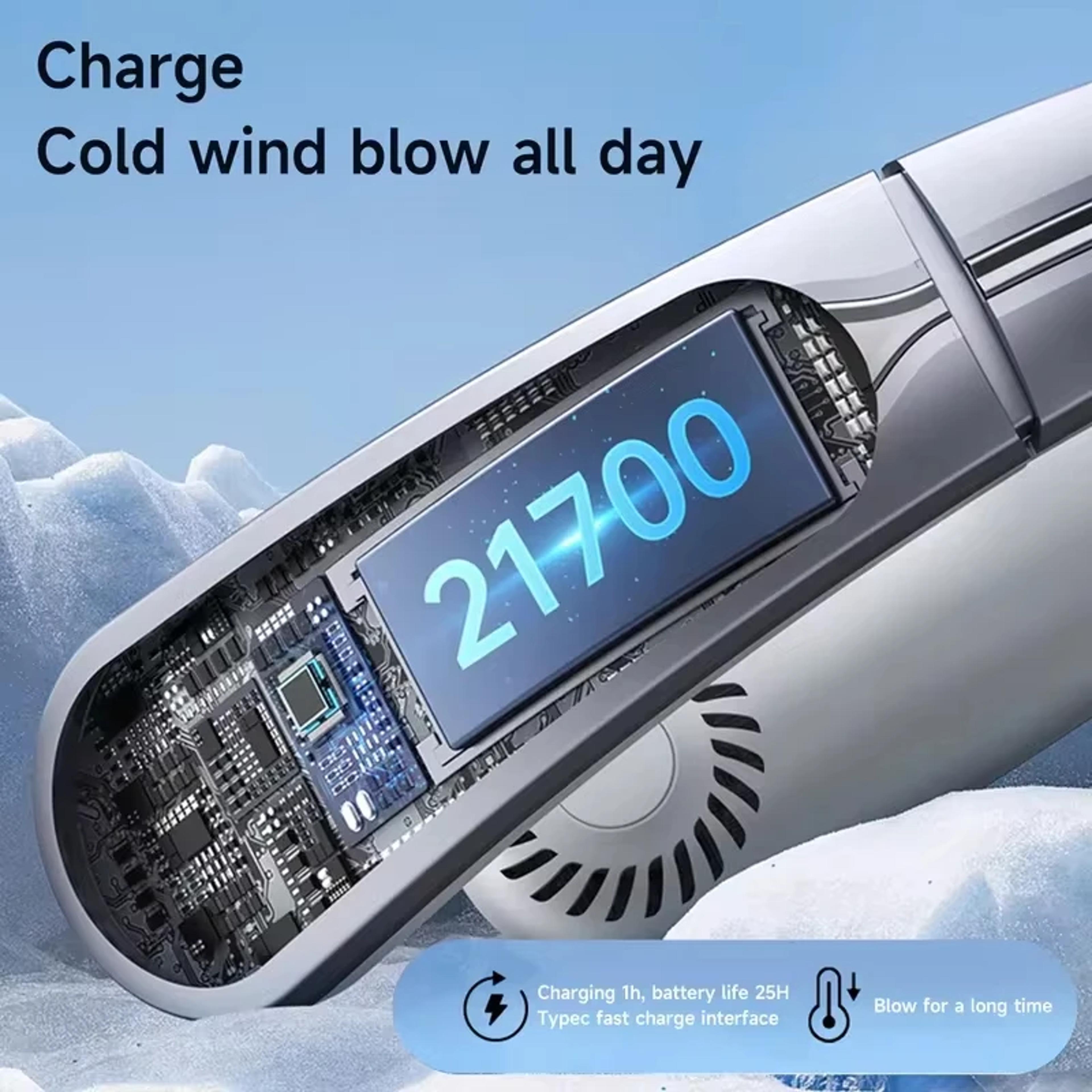StayCool Bladeless Neck Fan USB Rechargeable Portable Personal Cooling Fan With Digital Display 4