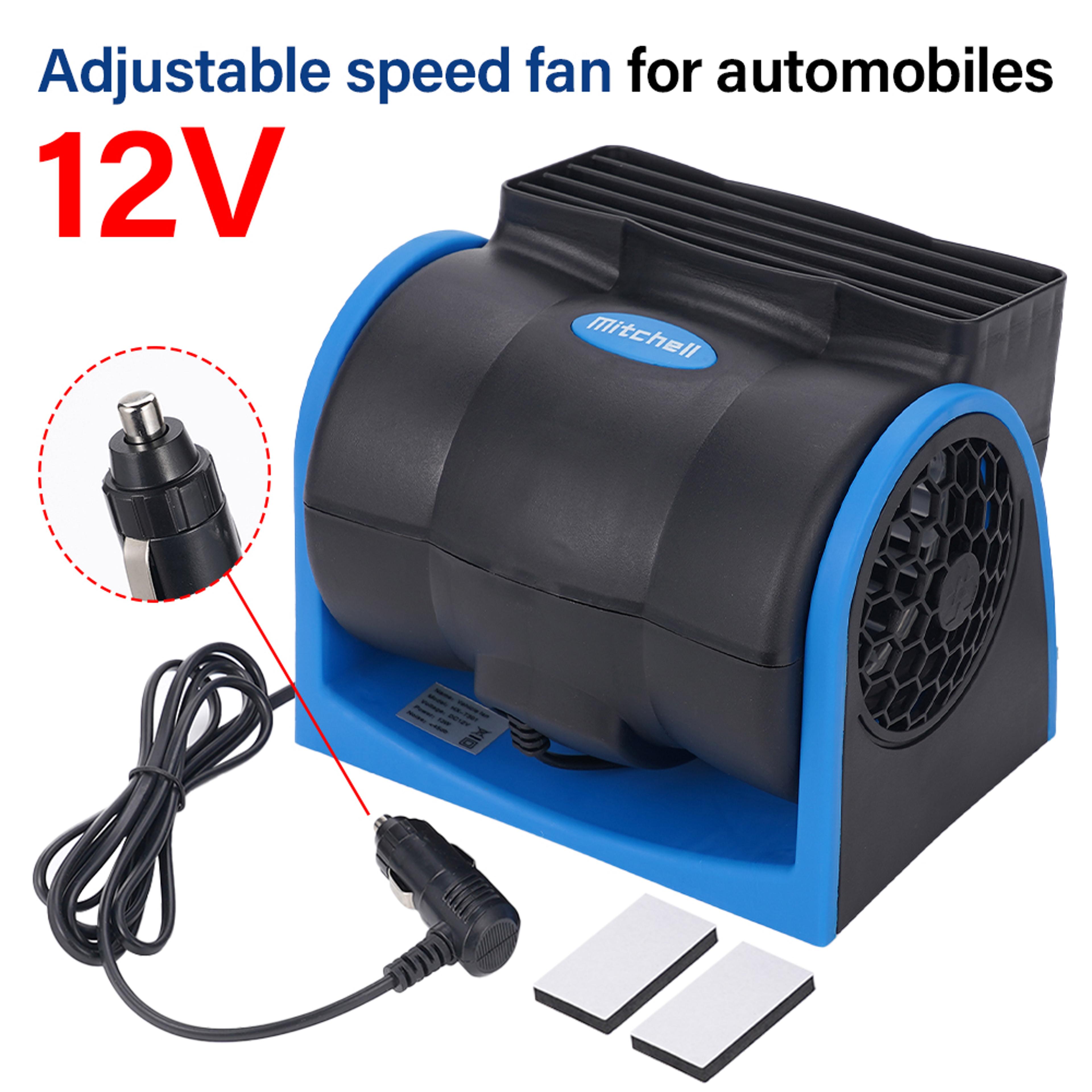 Portable 12V Car Fan Adjustable Car Cooling Fan With Dual Speed And Cigarette Lighter Plug 7