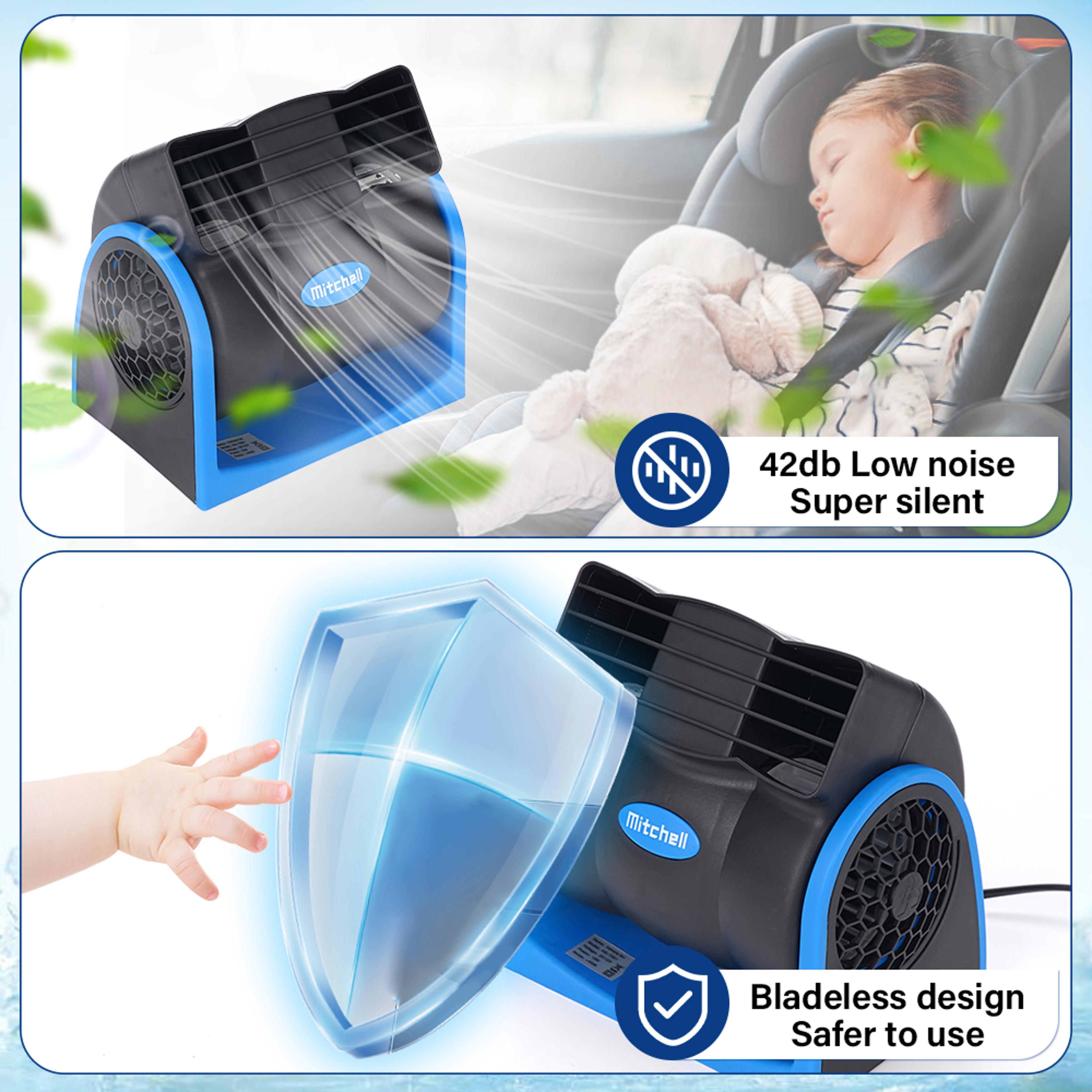 Portable 12V Car Fan Adjustable Car Cooling Fan With Dual Speed And Cigarette Lighter Plug 6