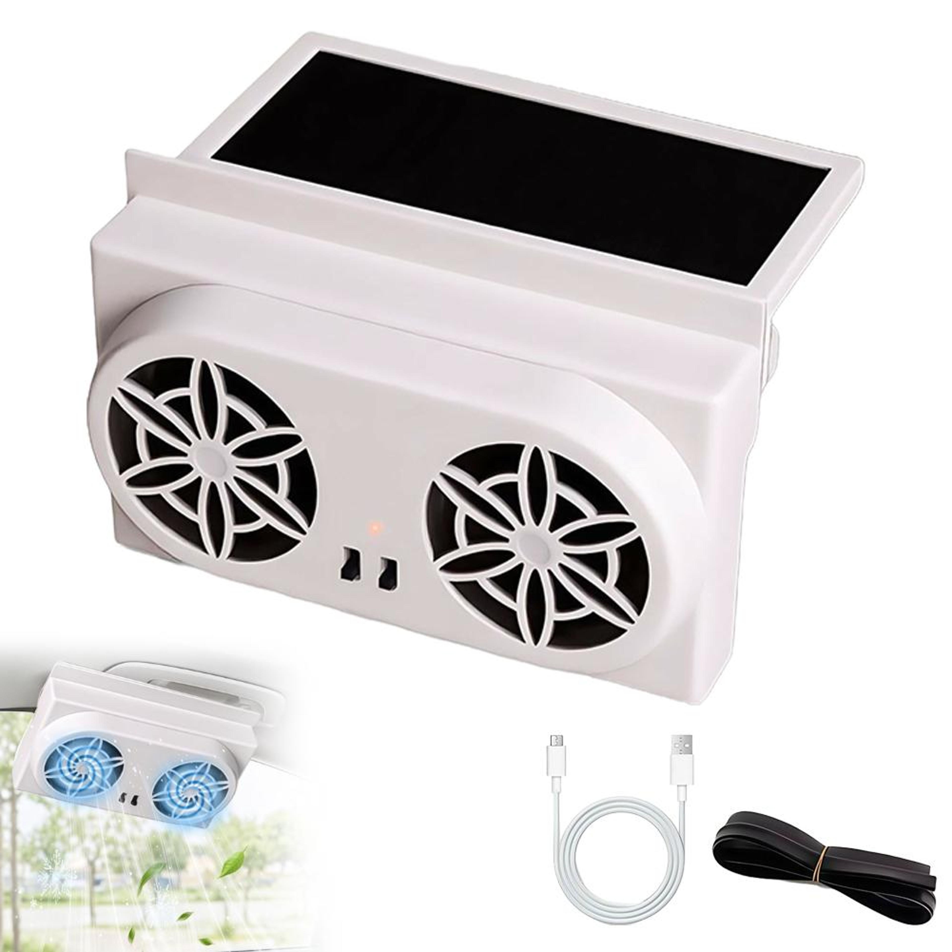 Solar Car Exhaust Fan USB Car Ventilation Fan For Cooler Air Circulation 1