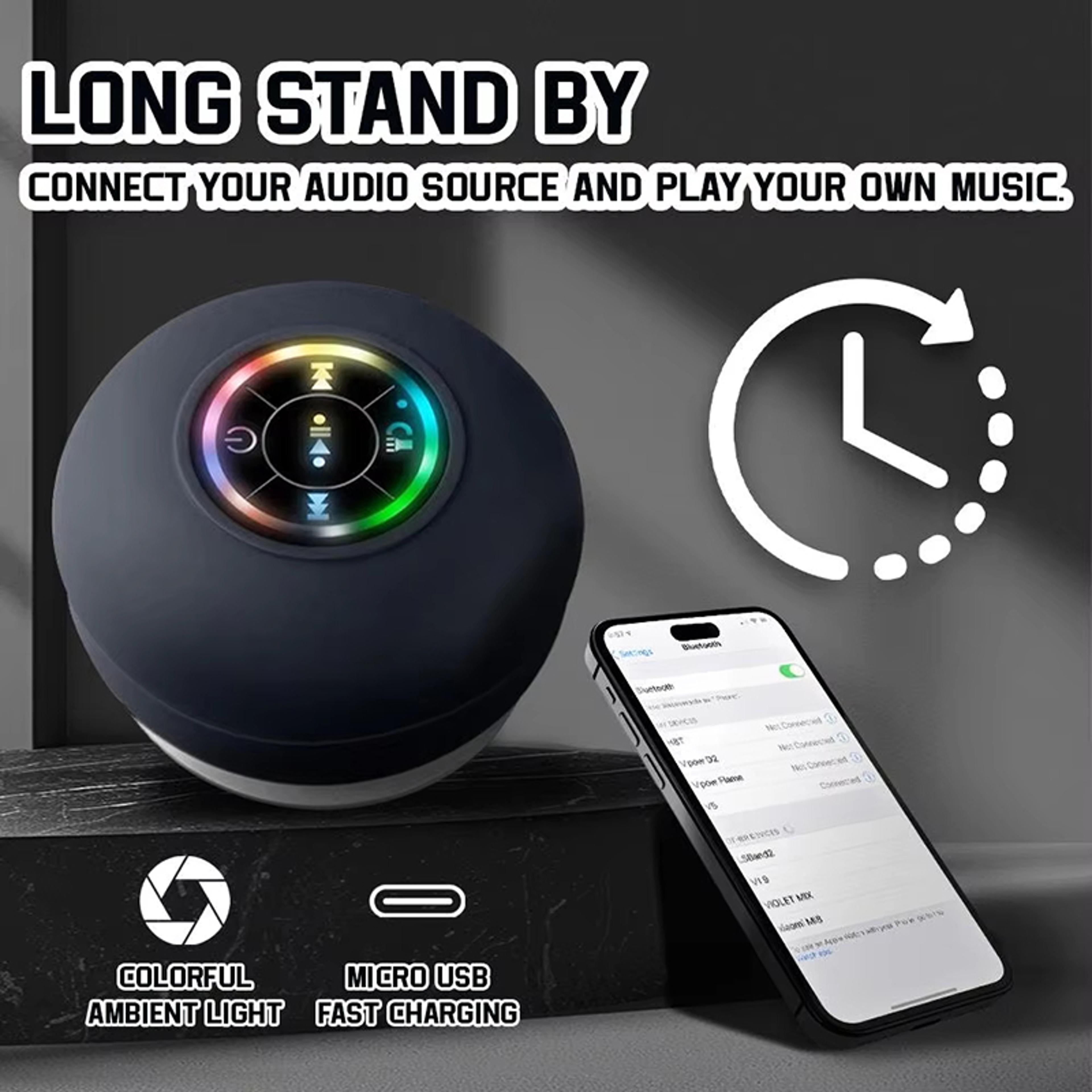 Portable Waterproof Bluetooth Shower Speaker With Strong Suction Cup Mini Wireless Stereo 2