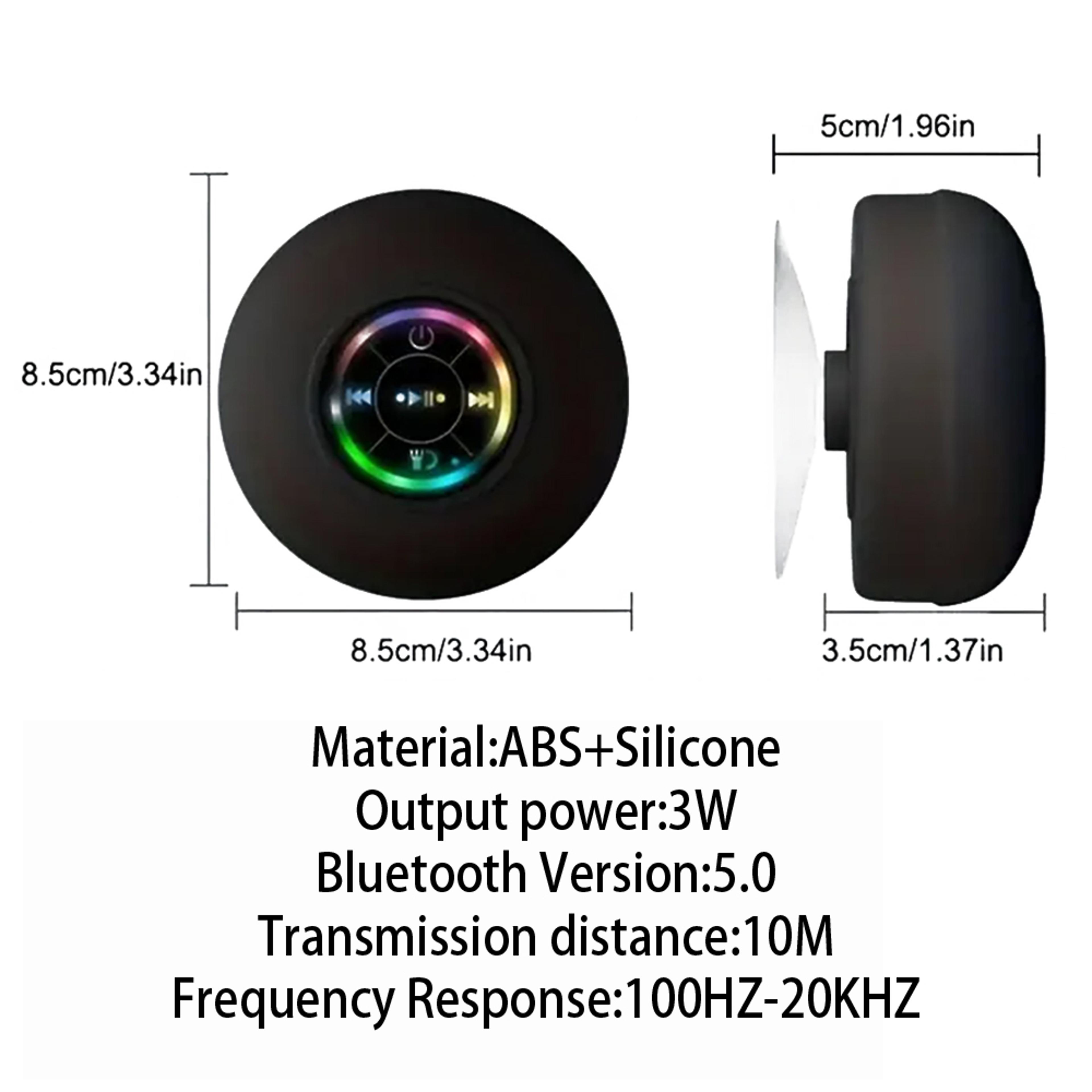 Portable Waterproof Bluetooth Shower Speaker With Strong Suction Cup Mini Wireless Stereo 6