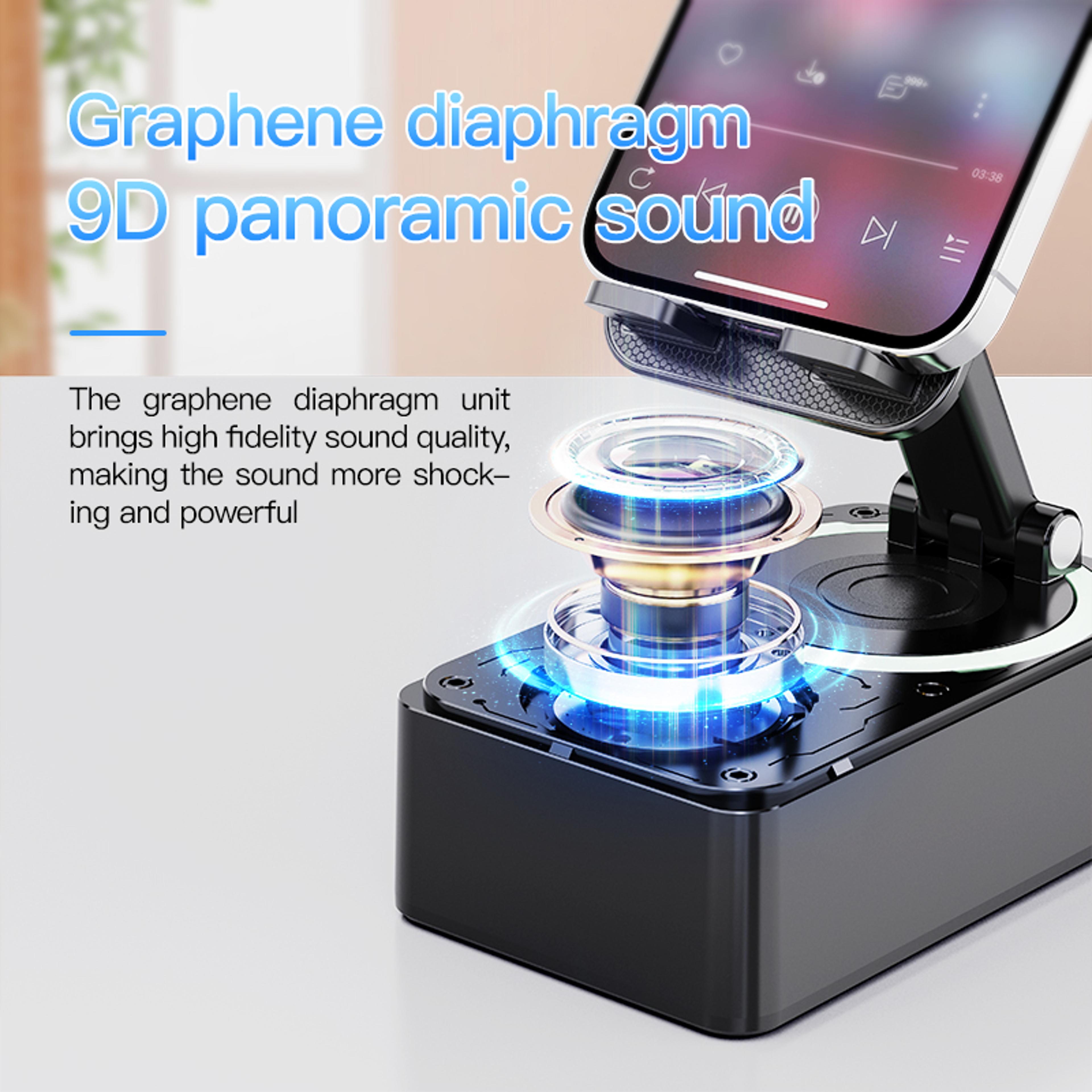 3 In 1 Bluetooth Speaker Phone Stand With Portable Power Bank  Foldable Wireless Speaker 6