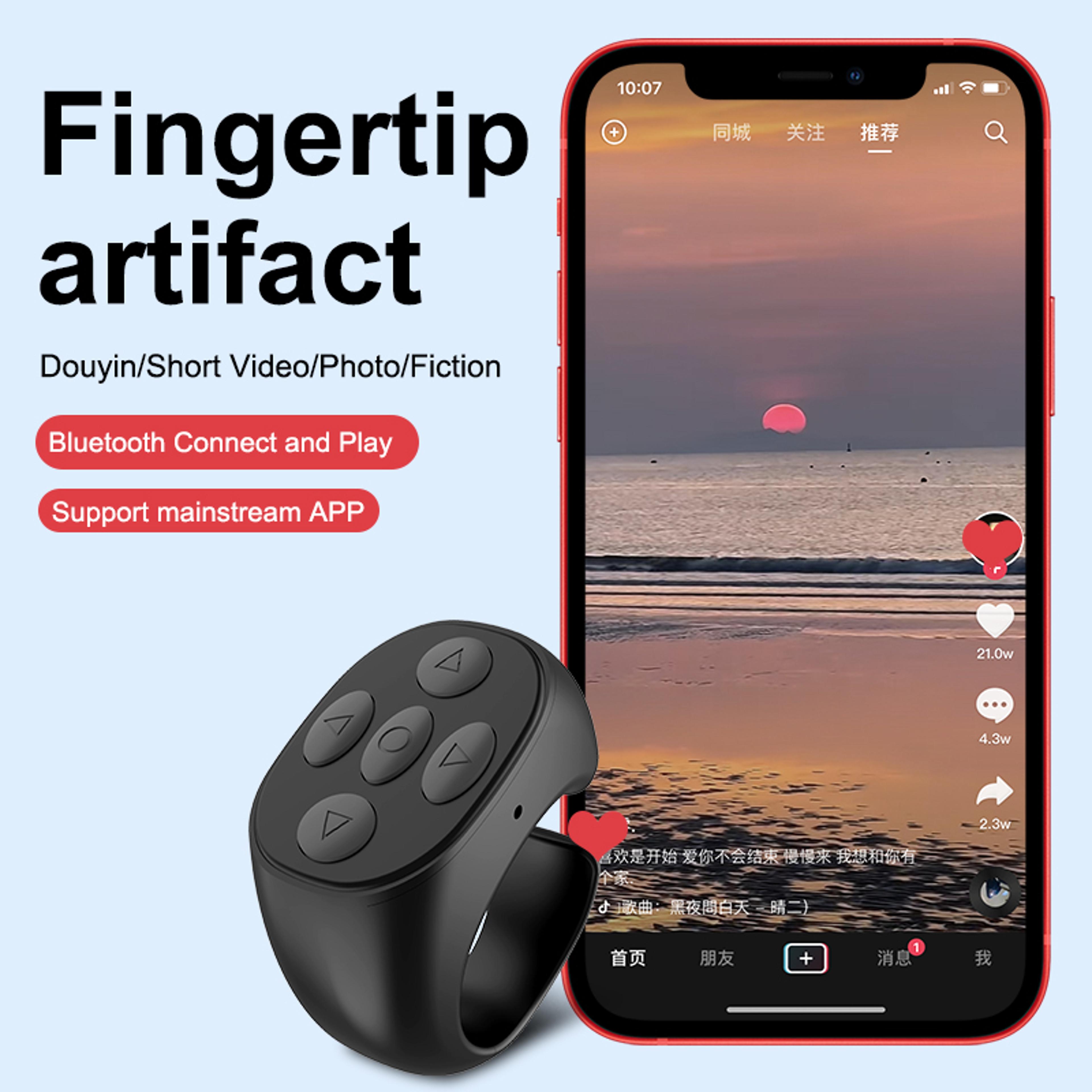 Bluetooth Camera Remote Ring For Selfies TikTok  Smartphone Photography 4