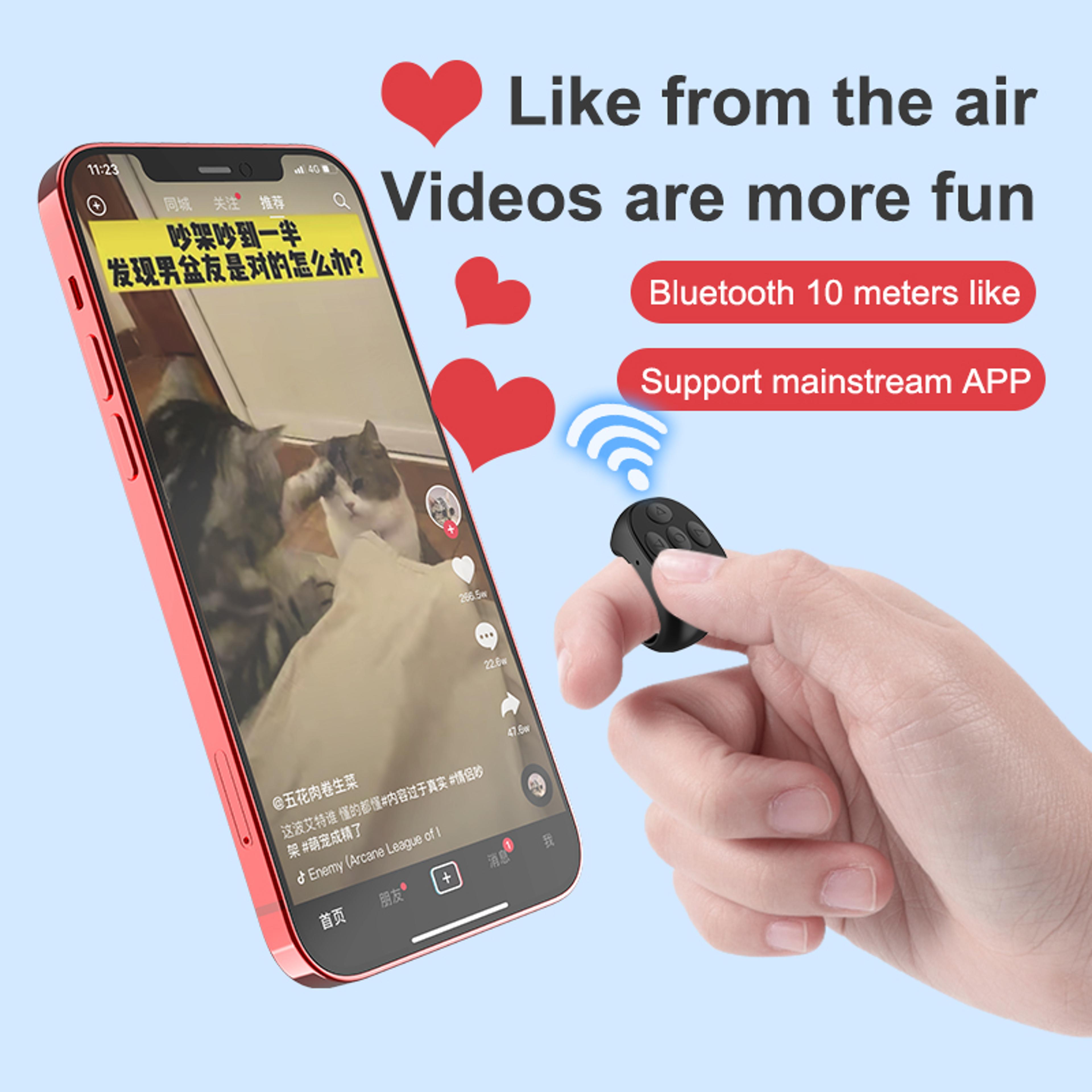 Bluetooth Camera Remote Ring For Selfies TikTok  Smartphone Photography 5