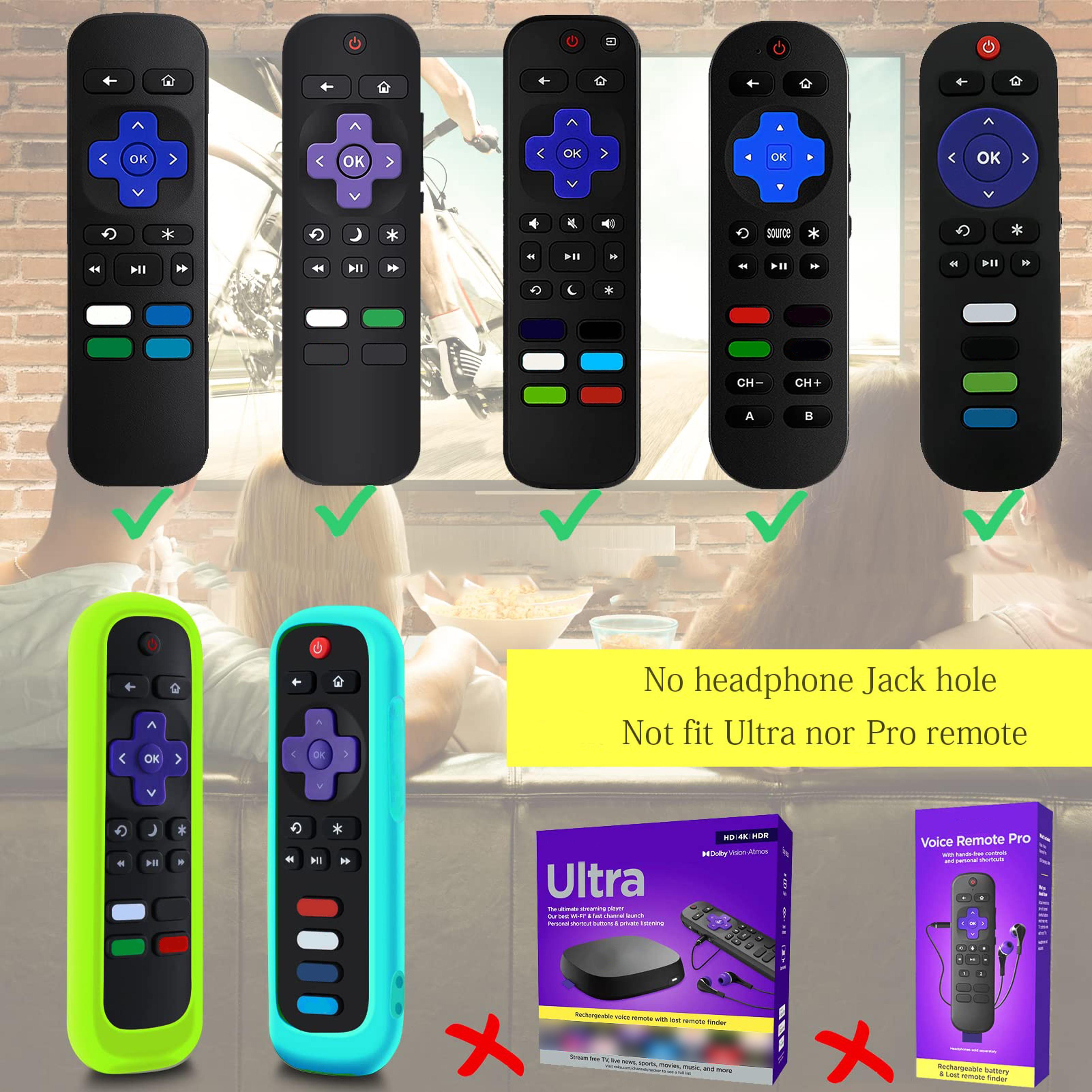 Roku Remote Cover Silicone Case Glow In The Dark Protective Sleeve For Universal Roku Remote 4