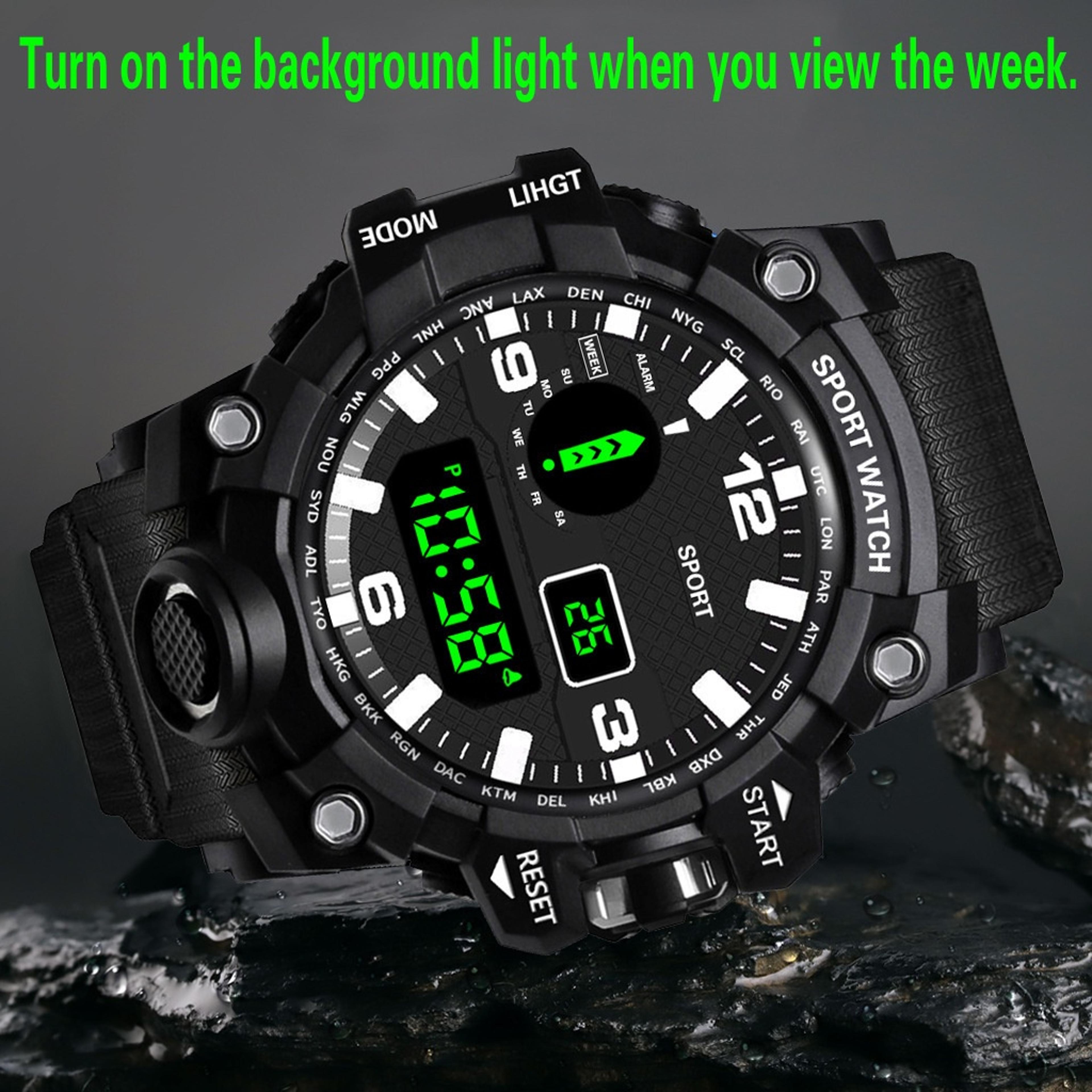TrailSync Digital Sports Watch For Men  Women LED Outdoor Sports Watch Water Resistant 2