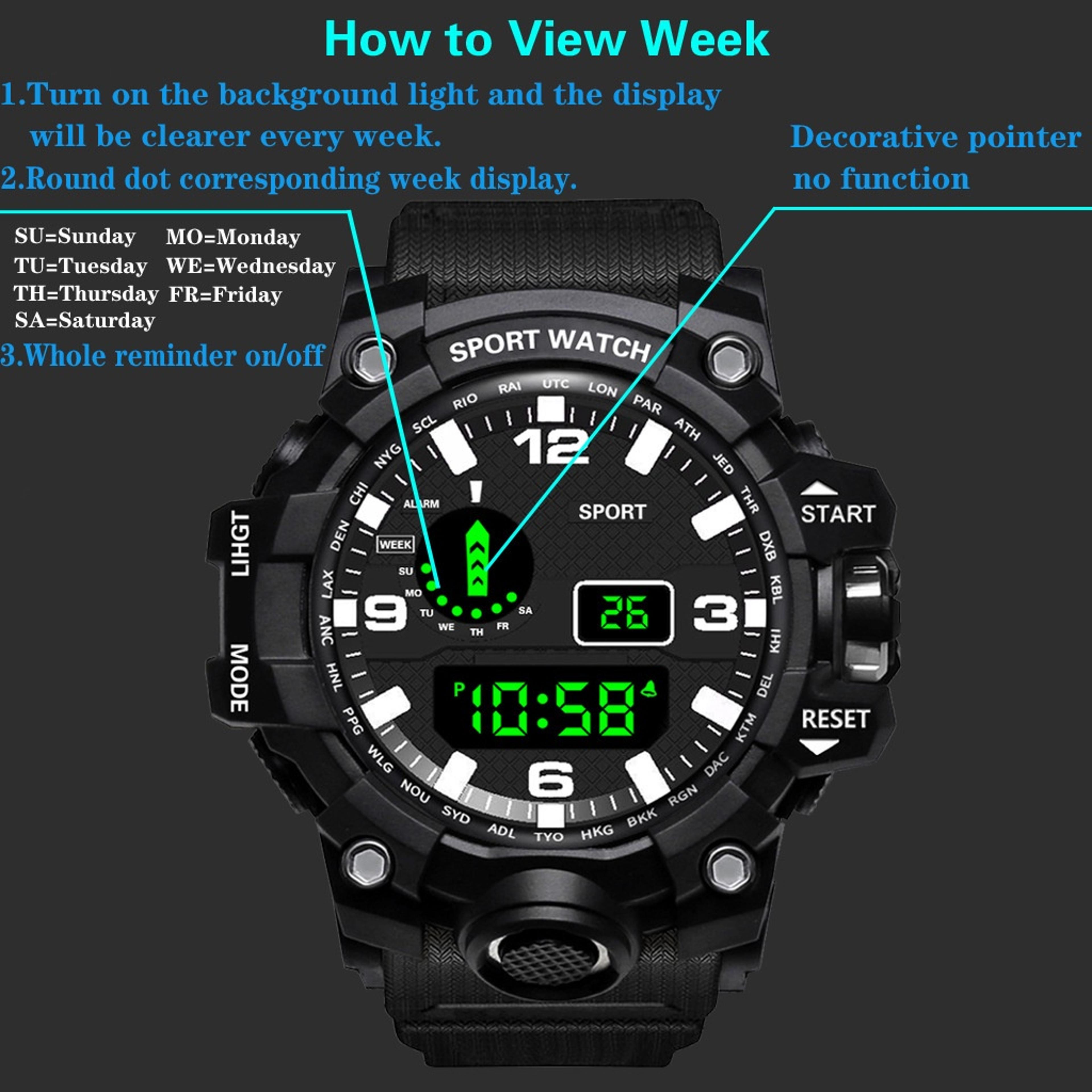 TrailSync Digital Sports Watch For Men  Women LED Outdoor Sports Watch Water Resistant 5