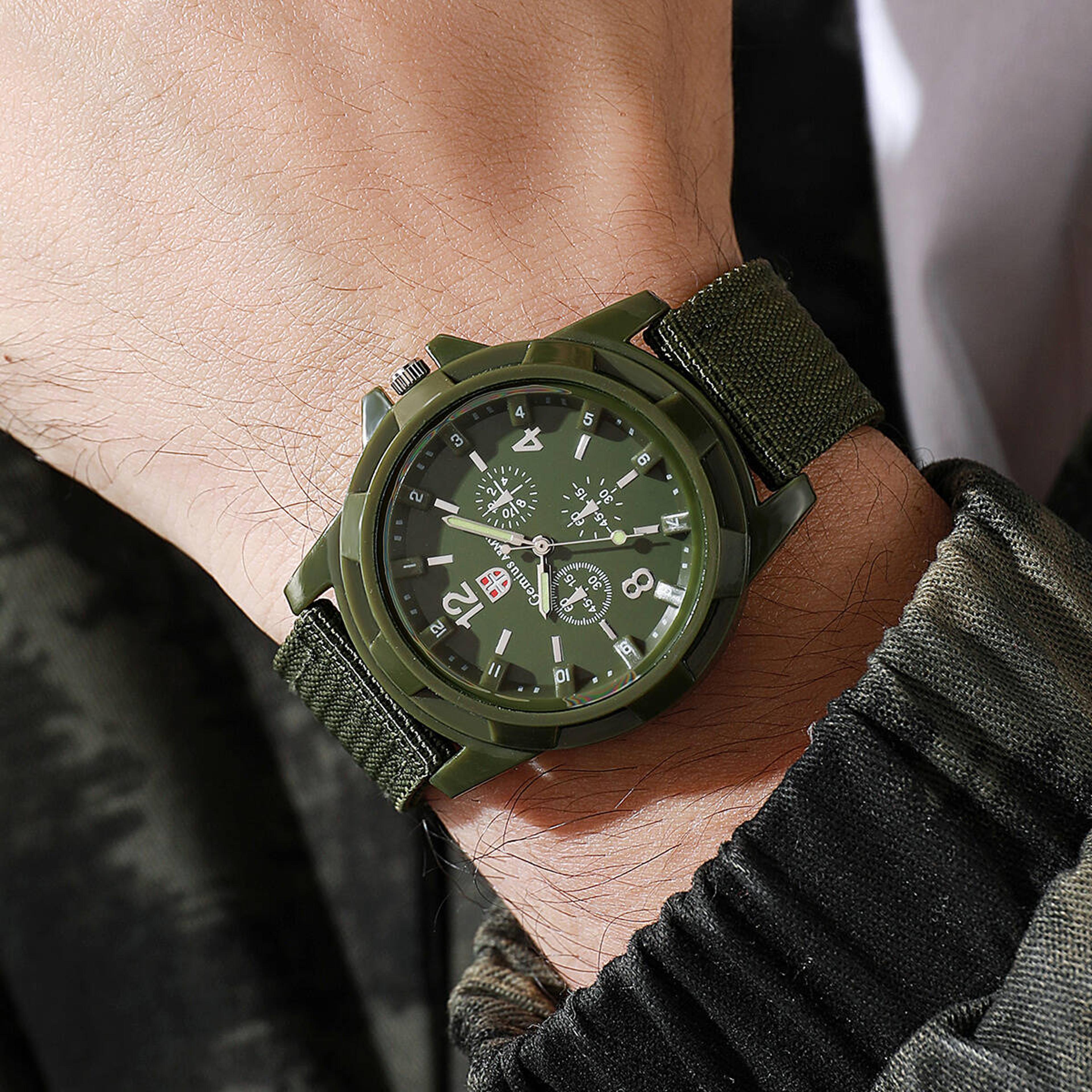 Rugged Military Watch For Men With Nylon Strap Sport Quartz Tactical Wrist Watch 1