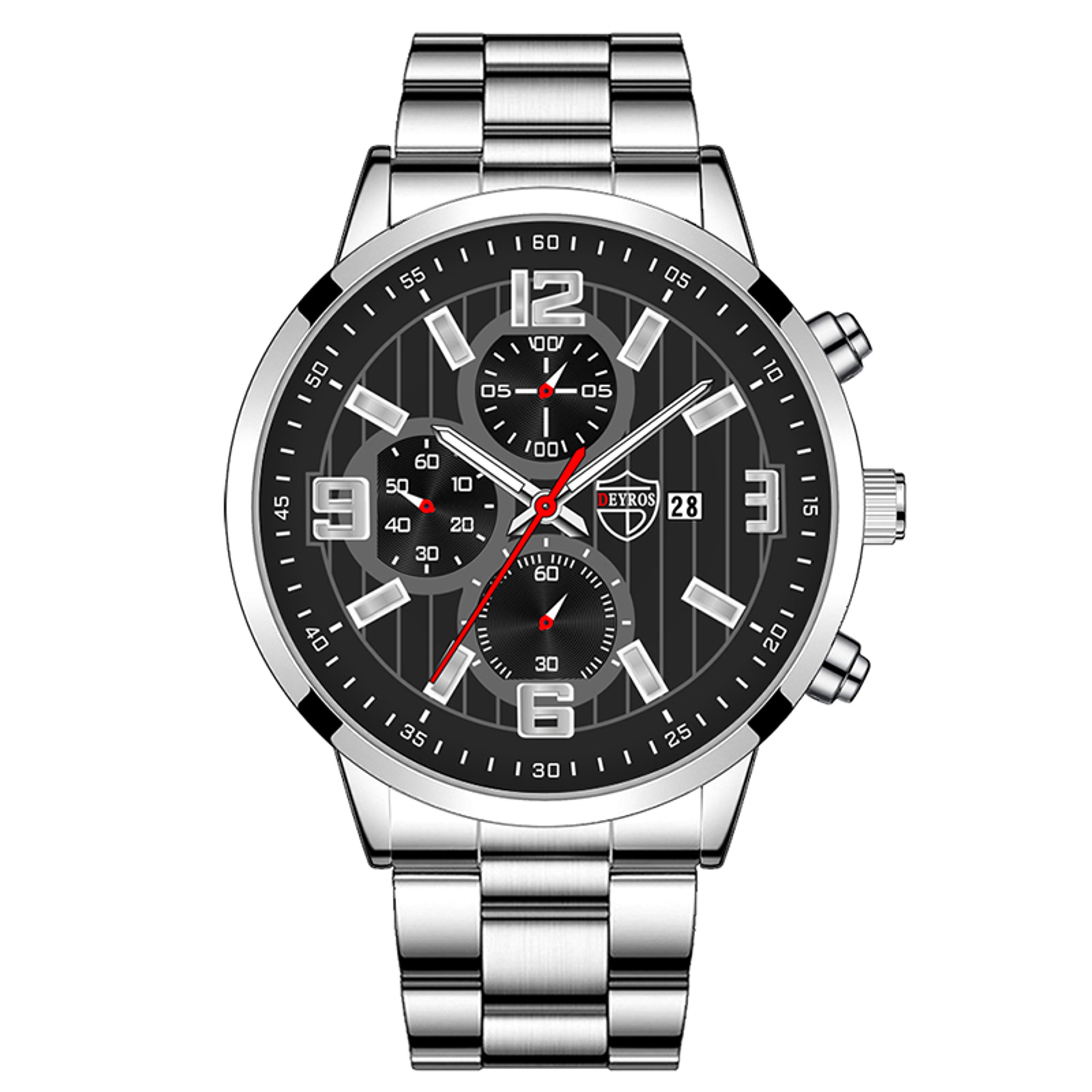 Executive Mens Quartz Watch With Calendar Luminous Dial  Leather Strap For Business And Casual Wear 6