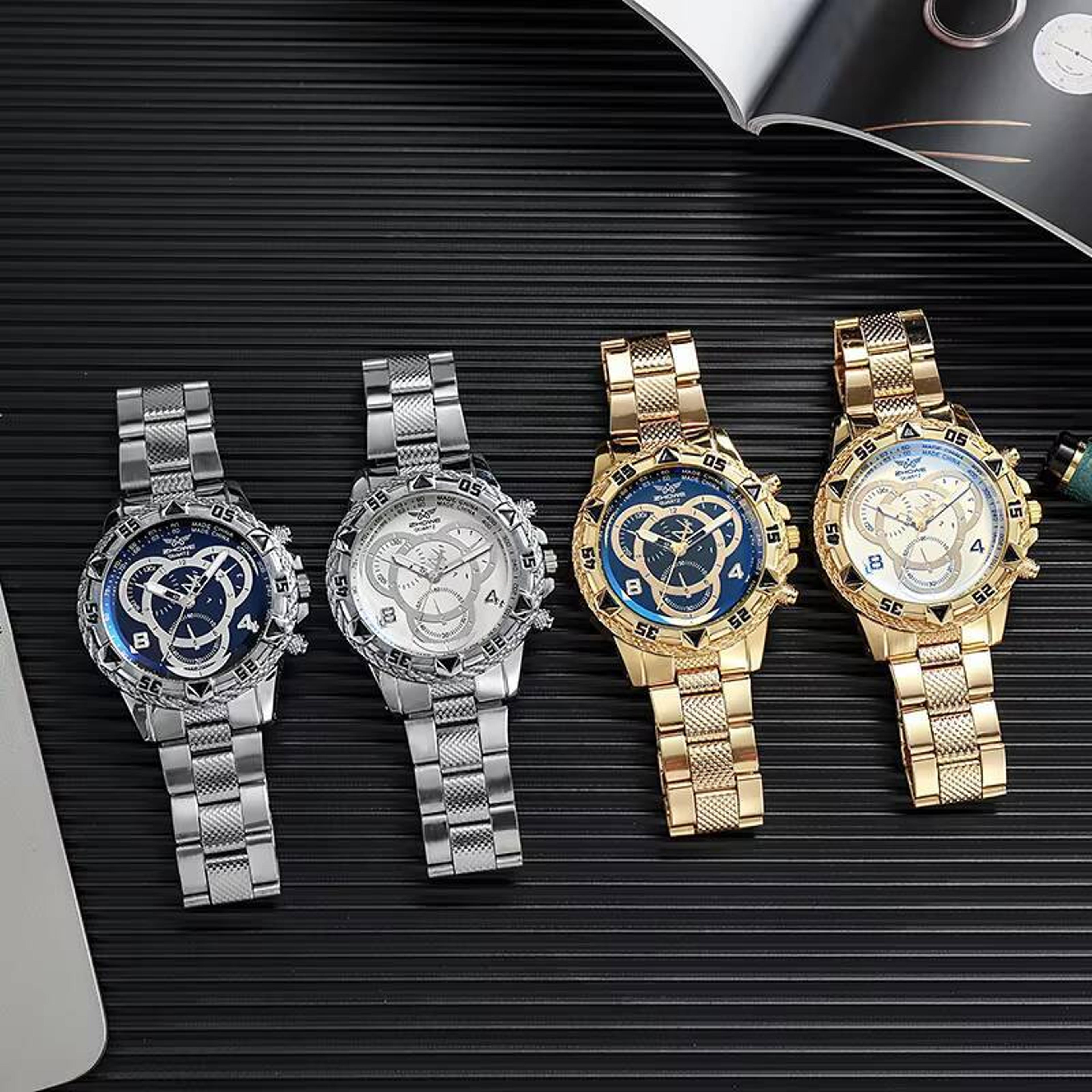 Executive Mens Business Watch With Large Dial Analog Quartz Movement 4