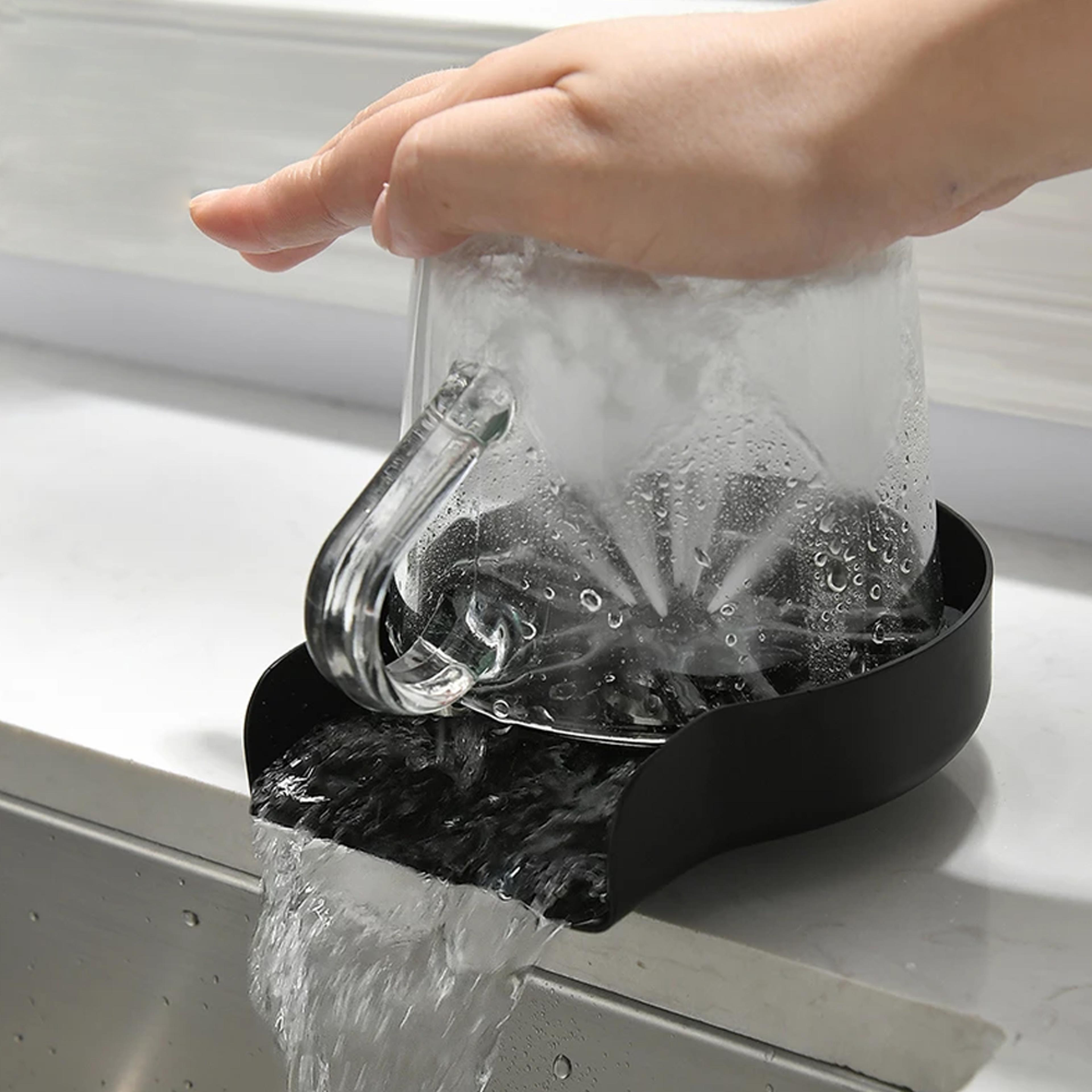 Automatic Glass Washer Rinser Tool  Countertop Wine Glass Washer for Kitchen Sink