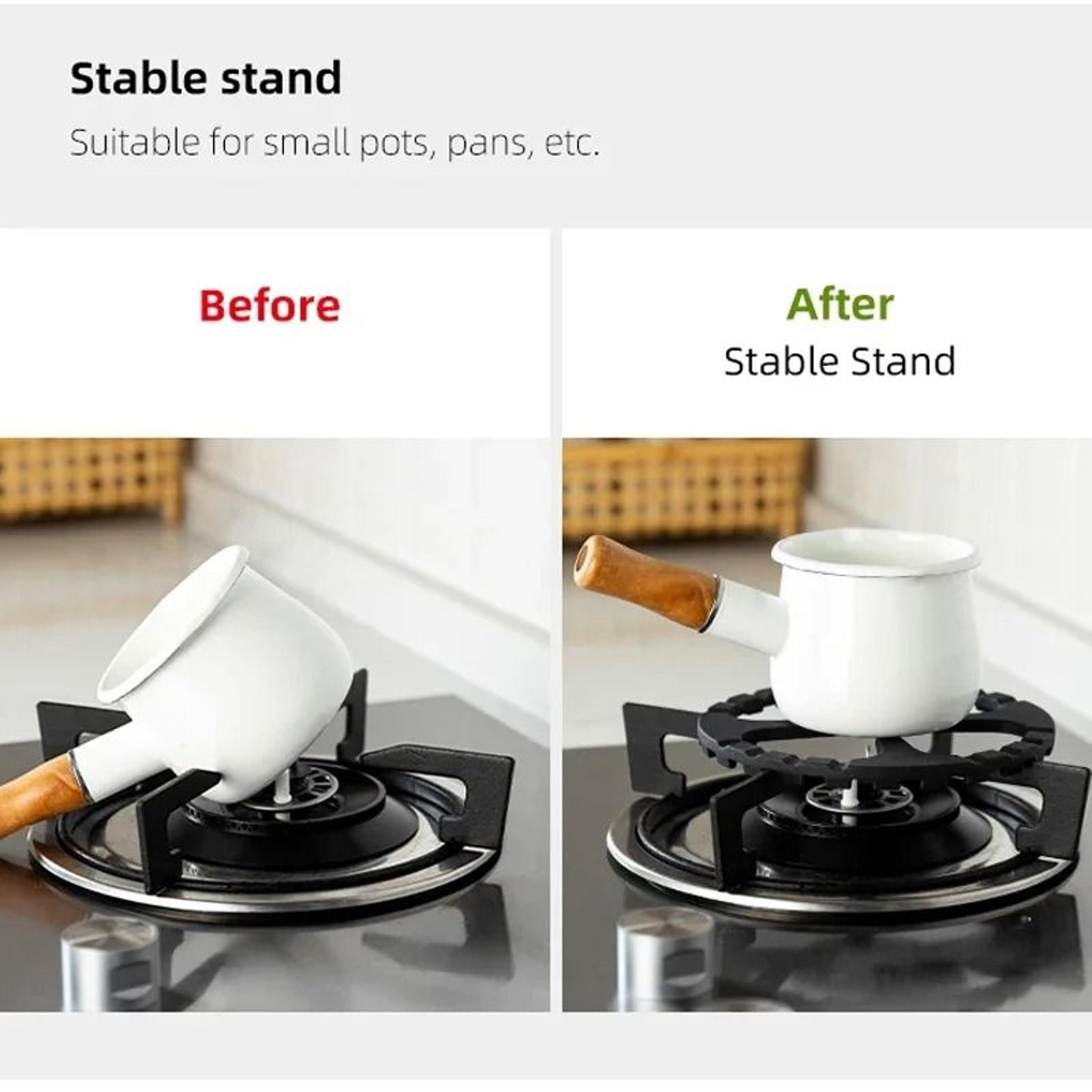Heatresistant pot holder for gas stoves