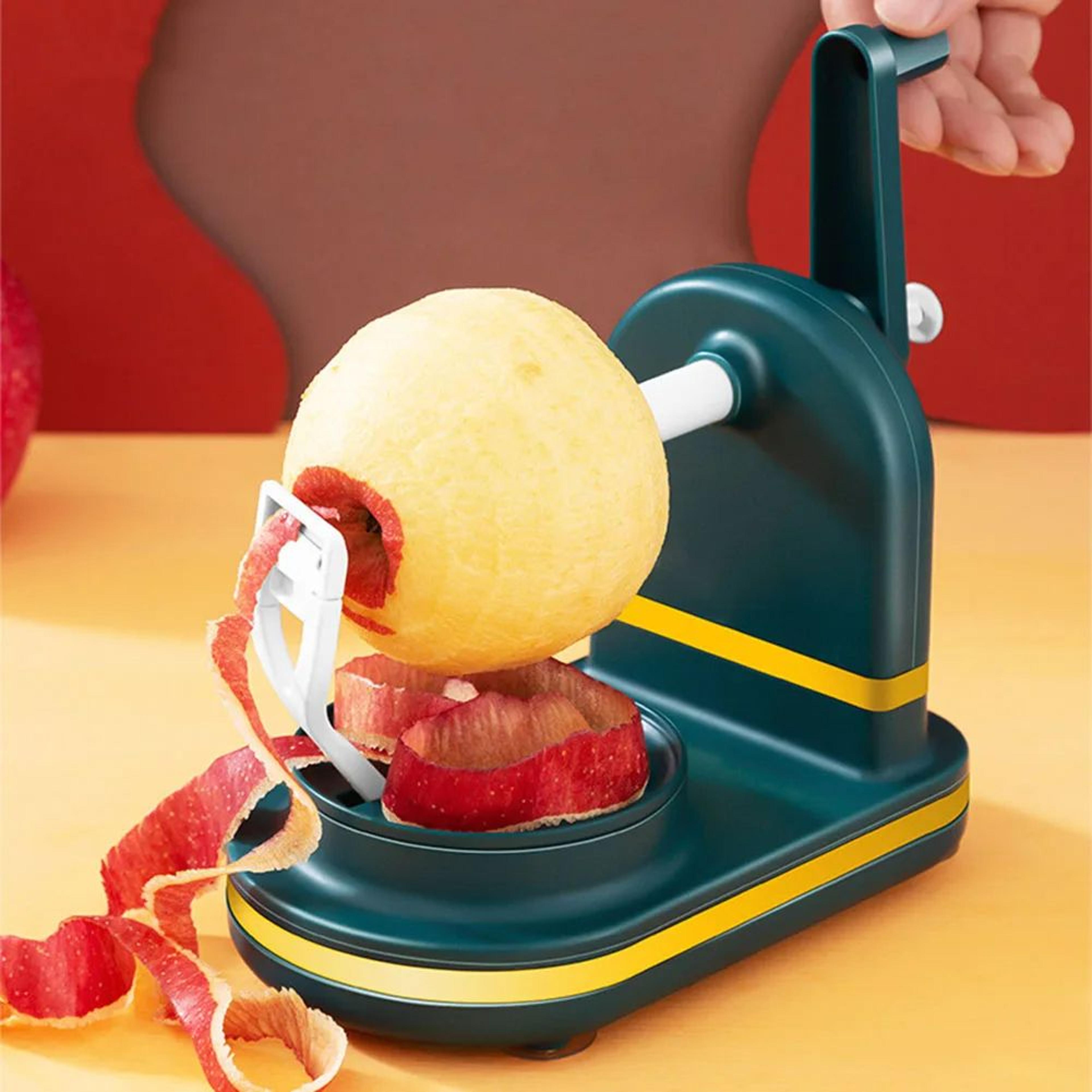 apple peeler cutter slicer with stainless steel blades, multi-function vegetable & fruit peeling machine for kitchen us