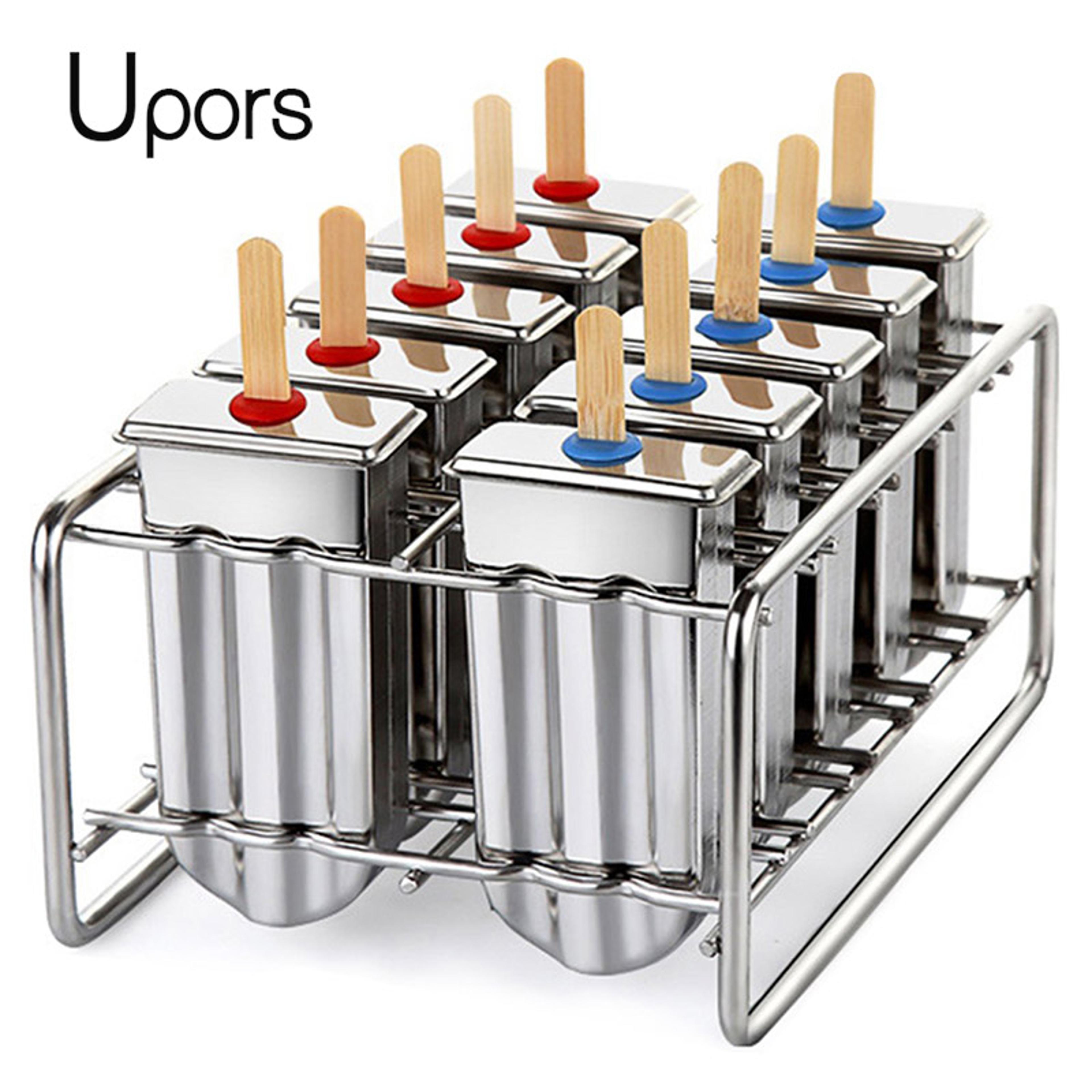 stainless steel popsicle mold rack ice lolly mold, durable frozen lolly popsicle maker for homemade ice cream treats