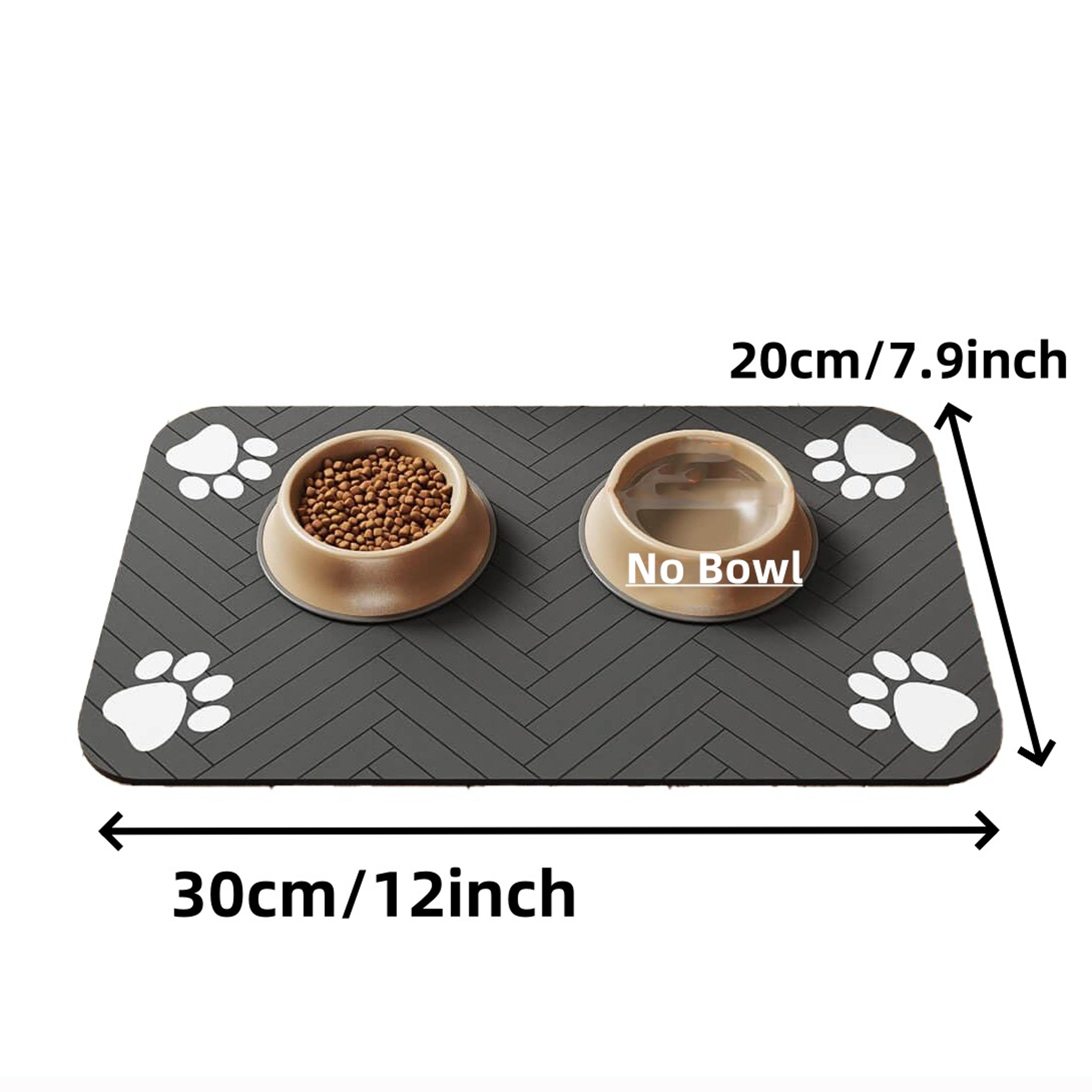 Pet Feeding MatAbsorbent Pet Placemat For Food And Water Bowl With Waterproof Rubber Backing Quick